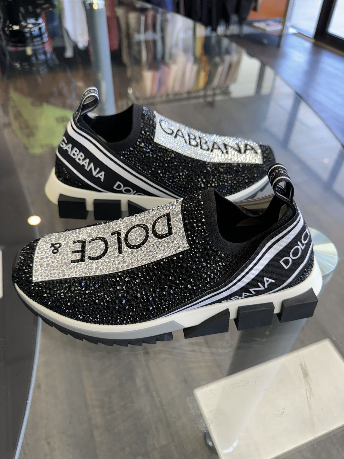 Dolce Gabbana D G SORRENTO CRYSTALS TRAINERS 40.5 Grailed