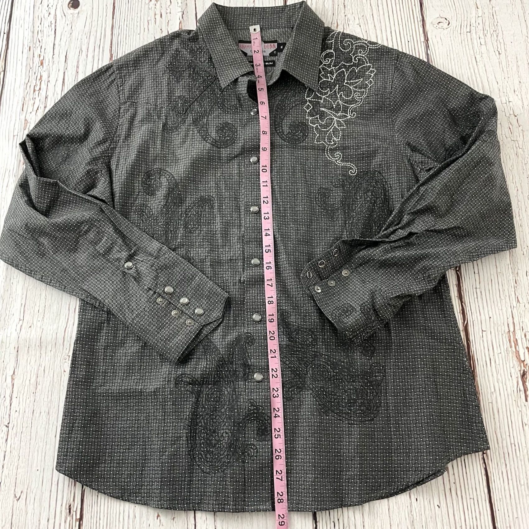 Vintage Panhandle Slim Brooks & Dunn Long Sleeve Button-Up Top Women's XL Gray Snap Front Shirt Size XL / US 12-14 / IT 48-50 - 4 Thumbnail
