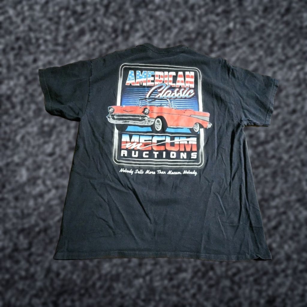 Vintage Mecum Mens XL T Shirt Cars Classic Double-Sided Size US XL / EU 56 / 4 - 1 Thumbnail
