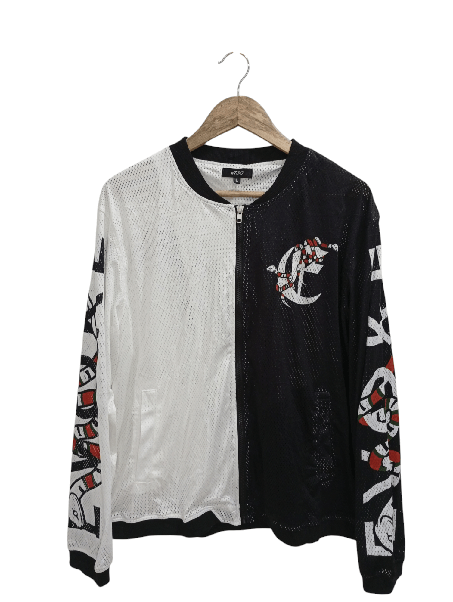 Japanese Brand 🔥🔥RE 730 Snake Printed Motif Sheer Mesh Jacket Size US L / EU 52-54 / 3 - 2 Thumbnail