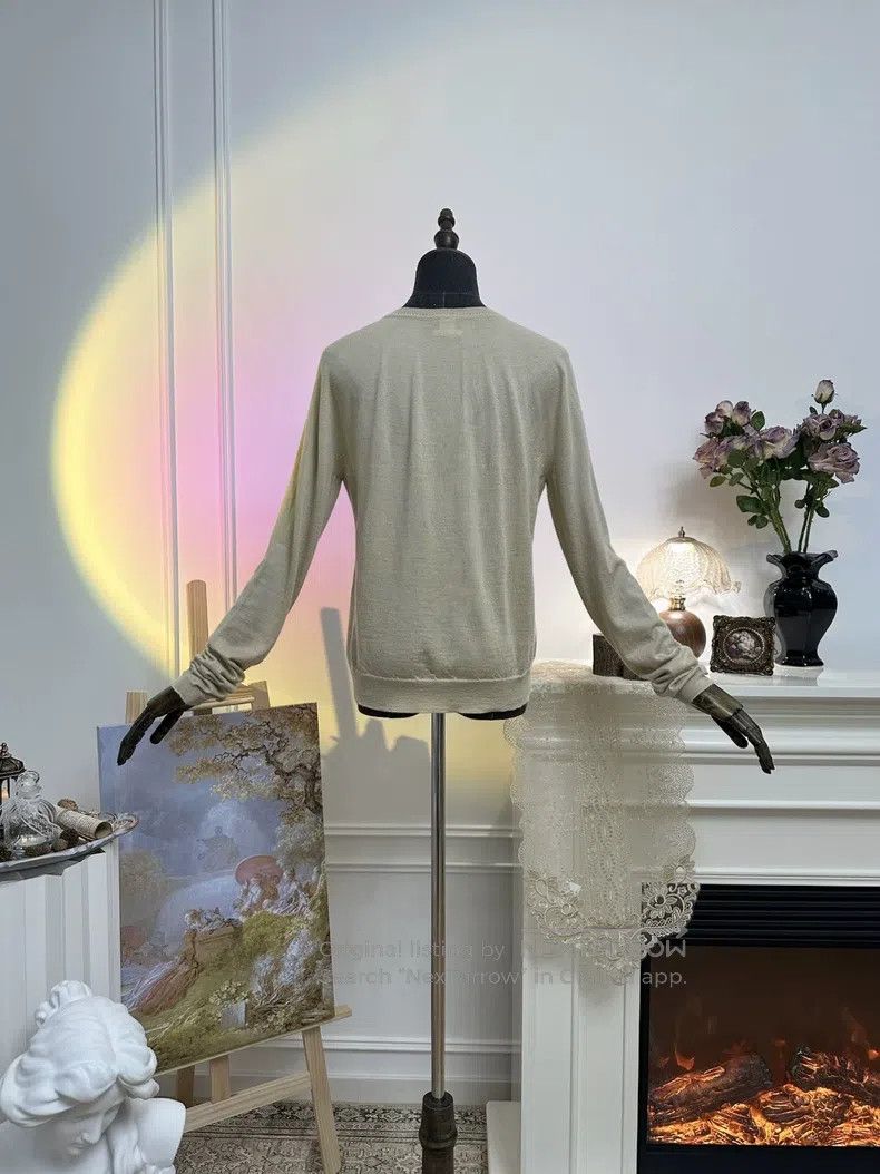 Hermes Hermes Round Neck H-Embroidered Cashmere Knit Cardigan - T Size S / US 4 / IT 40 - 2 Thumbnail