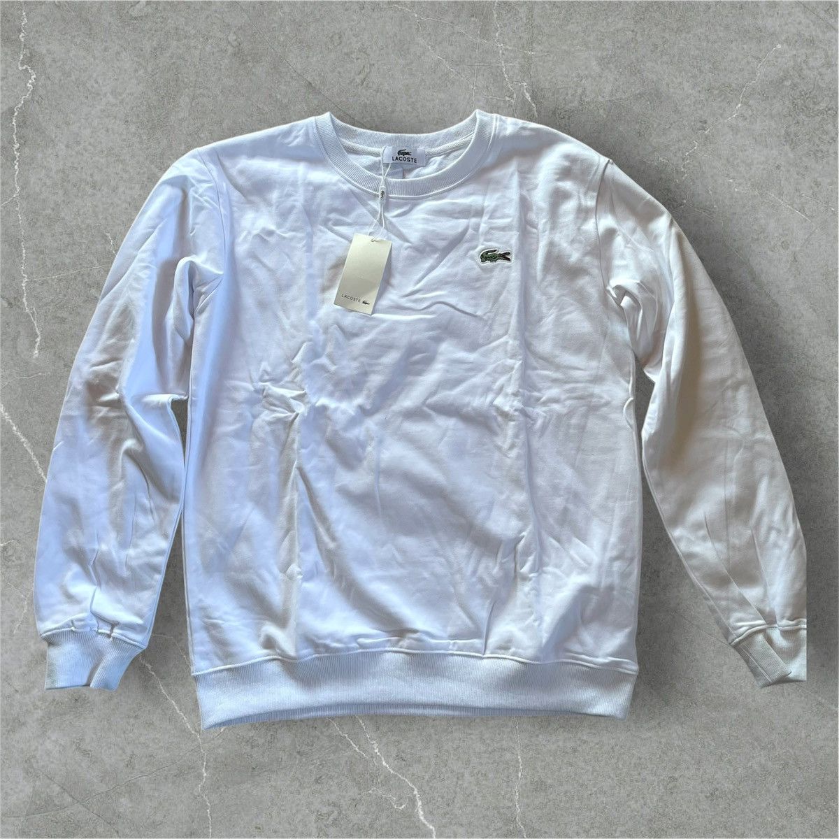 Lacoste × Vintage Original Vintage Lacoste Sweater White XL Size US XL / EU 56 / 4 - 1 Thumbnail