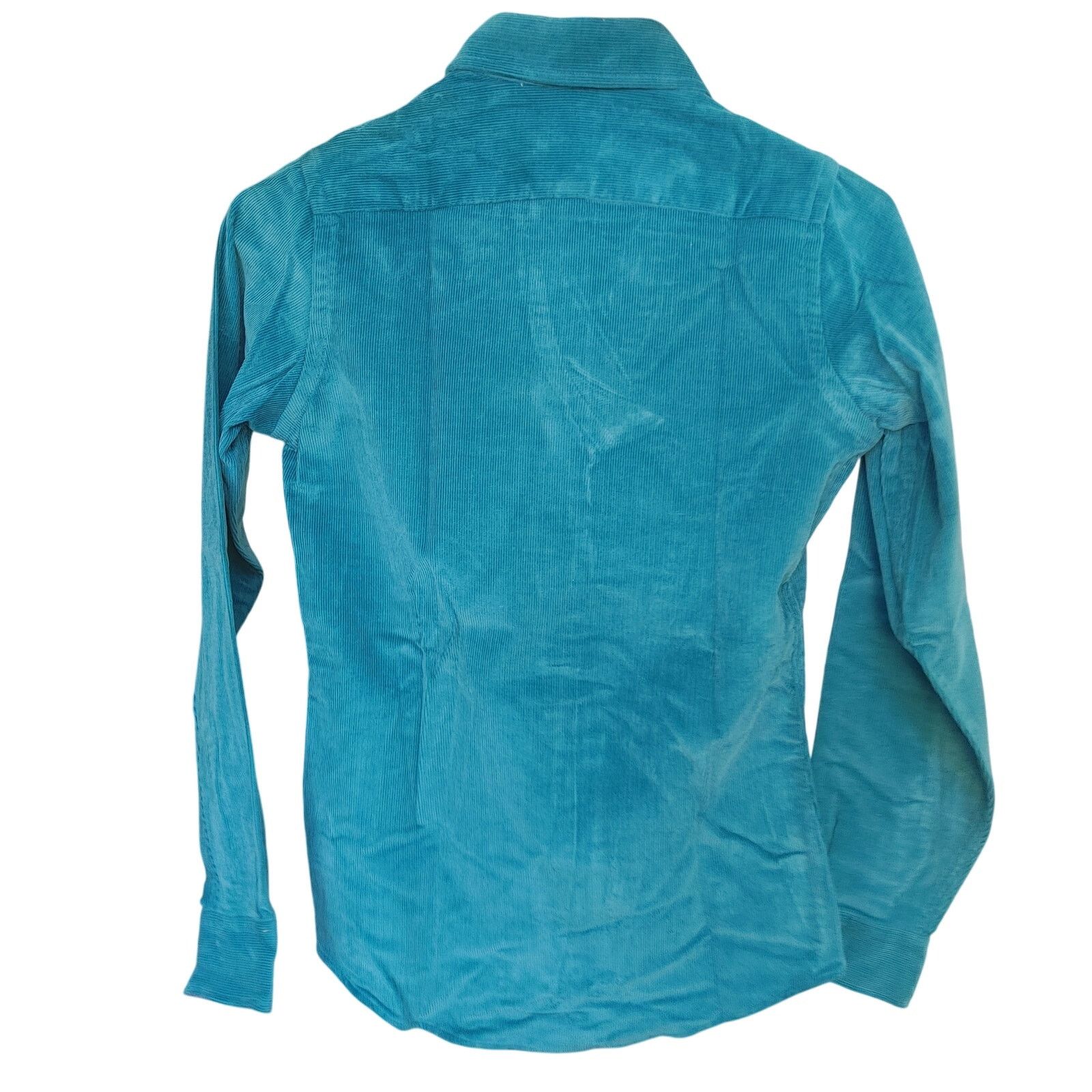 Woolrich Woolen Mills VTG Woolrich Women's 6 Teal Blue Velour Button Front Jacket Size M / US 6-8 / IT 42-44 - 2 Thumbnail