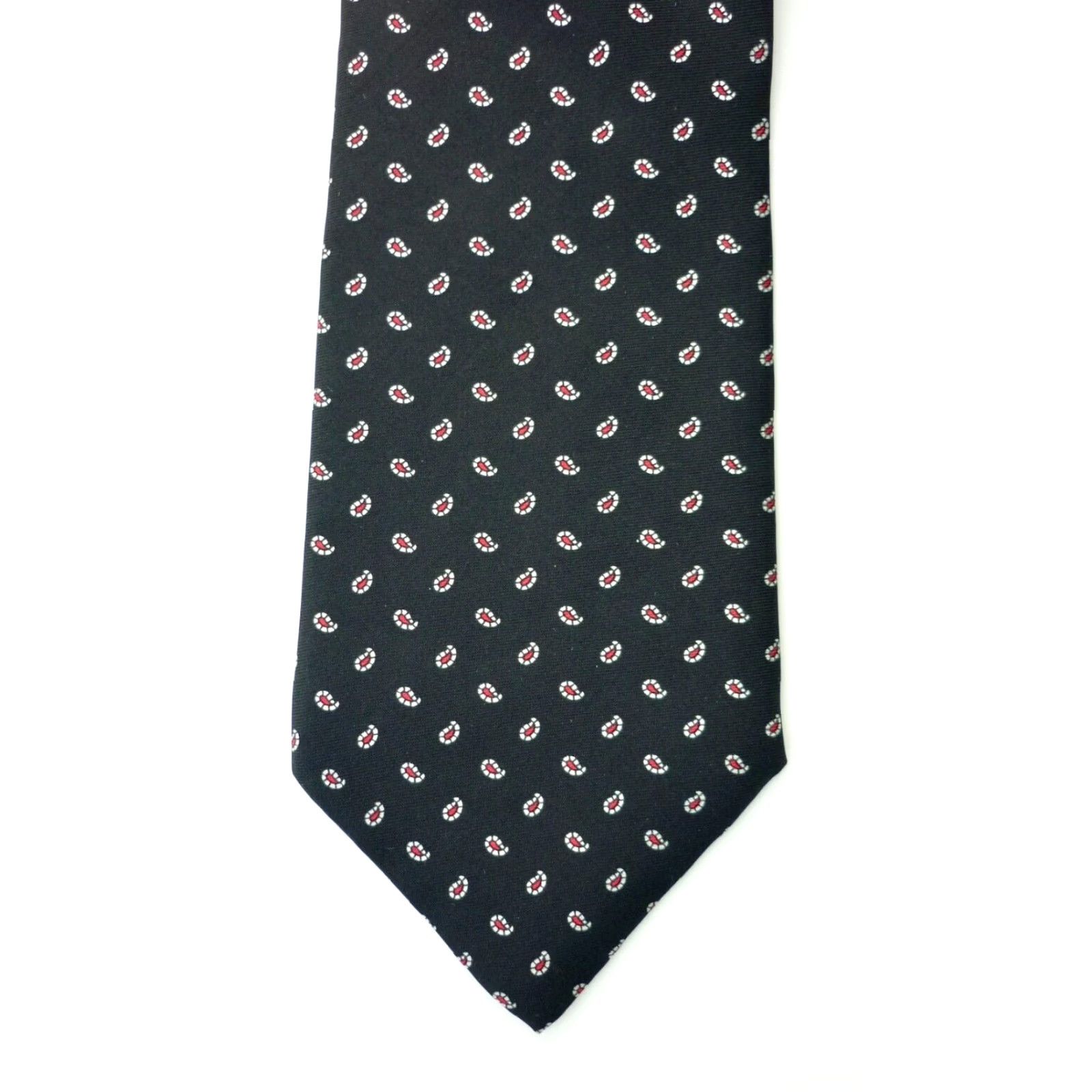 Vintage Cromley & Finch Men's Luxury Silk Tie Paisley Handmade 57"-60" Black Wide 4" Men’s Silk Tie Vintage? Size ONE SIZE - 4 Thumbnail