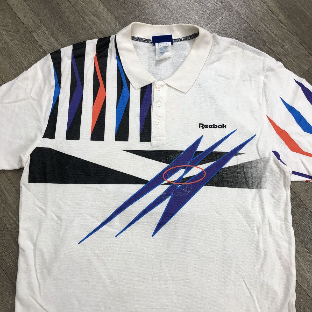 Reebok × Vintage Vintage 90’s Rebook Classic Iconic Design Polo Shirt Size US XL / EU 56 / 4 - 2 Thumbnail