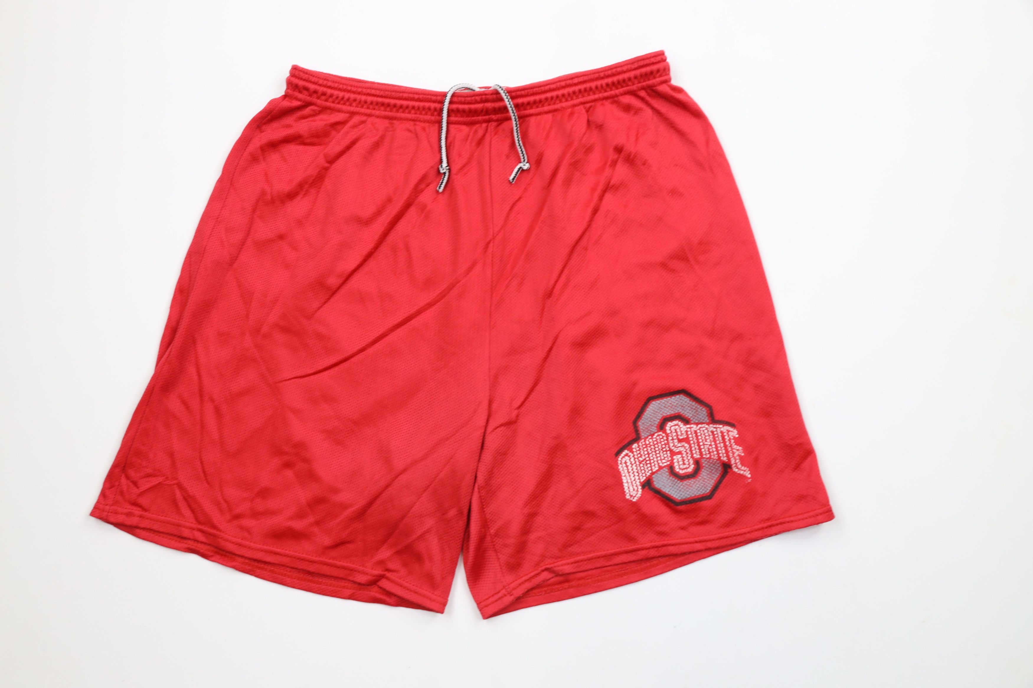 Vintage Vintage 90s Ohio State University Above Knee Shorts Red USA Size US 34 / EU 50 - 1 Thumbnail