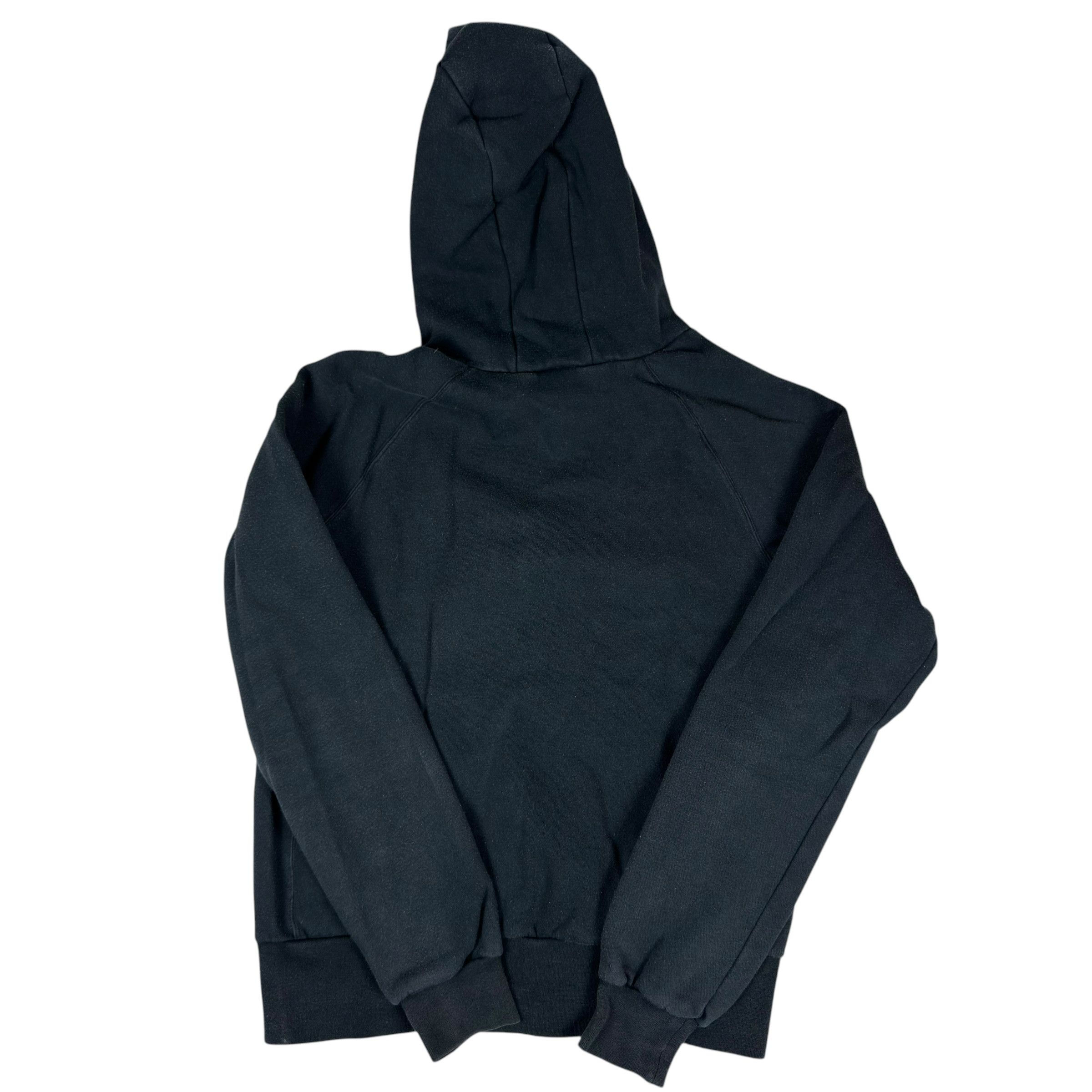 Nike × Vintage Nike Black Spellout Swoosh Pockets Pullover Hoodie L Size L / US 10 / IT 46 - 5 Thumbnail