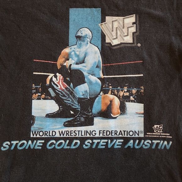 Vintage Rare Stone Cold Steve Austin Black T-Shirt Size US S / EU 44-46 / 1 - 5 Thumbnail