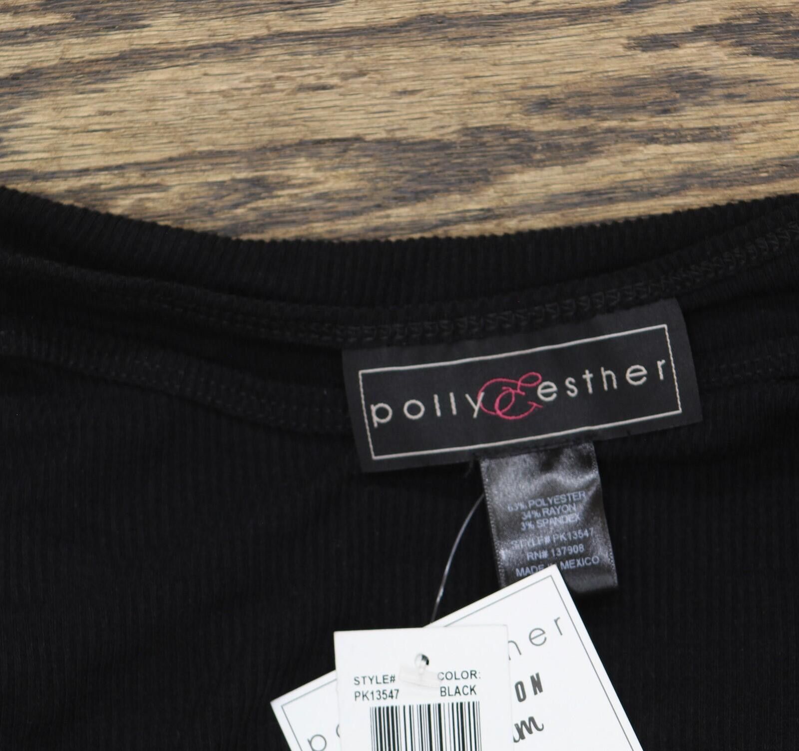 Other Nwt Polly & Esther Solid Scoop-neck Skimmer Top Black L Size L / US 10 / IT 46 - 4 Thumbnail