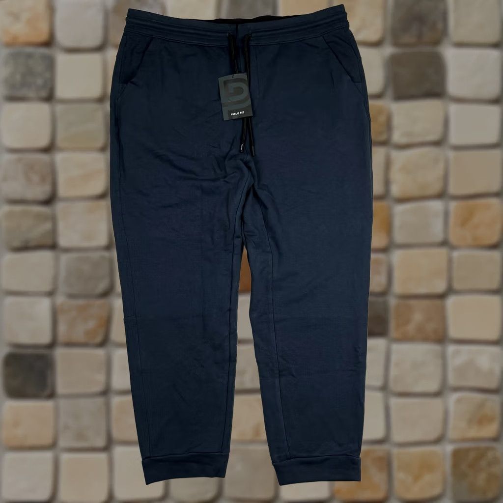 Vintage NWT Public Rec Weekend Joggers Men Blue Cotton Drawstring Pants 40x30 Size US 40 / EU 56 - 1 Thumbnail