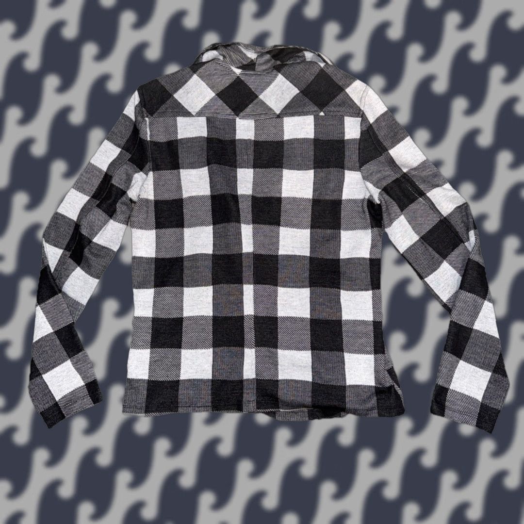 Vintage alice blue jacket Plaid Black Gray Stretch Half Zip Front Women’s Size Large Size L / US 10 / IT 46 - 1 Thumbnail