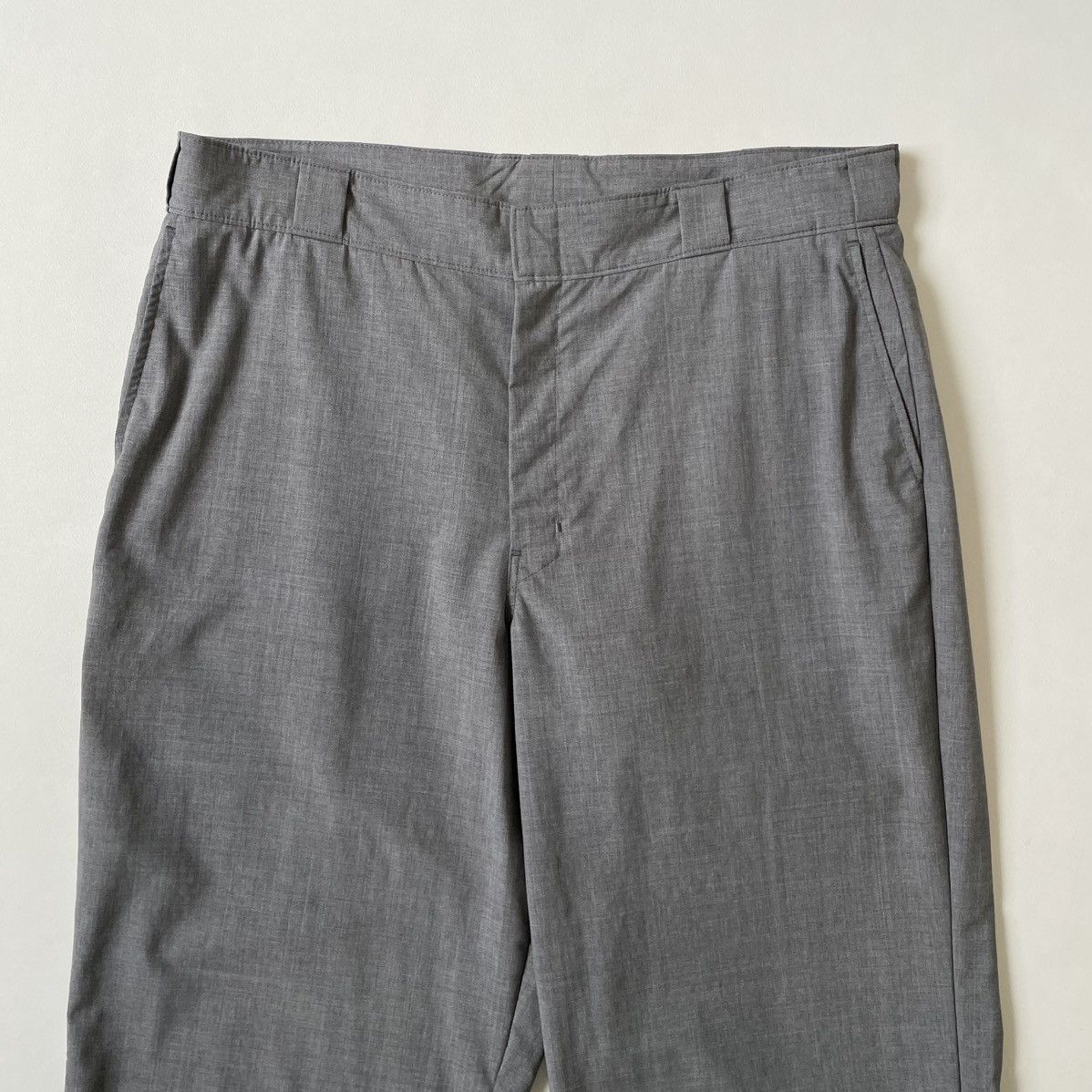 Prada S/S 24 Wide Leg Gray Wool ‘Work Pants’ Size US 34 / EU 50 - 2 Thumbnail