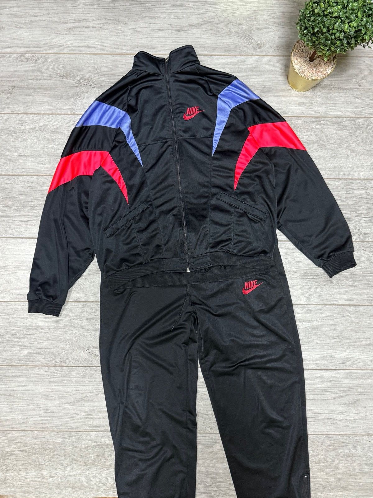 Nike Nike vintage 80s - 90s suit zip track jacket pants Size US L / EU 52-54 / 3 - 1 Thumbnail