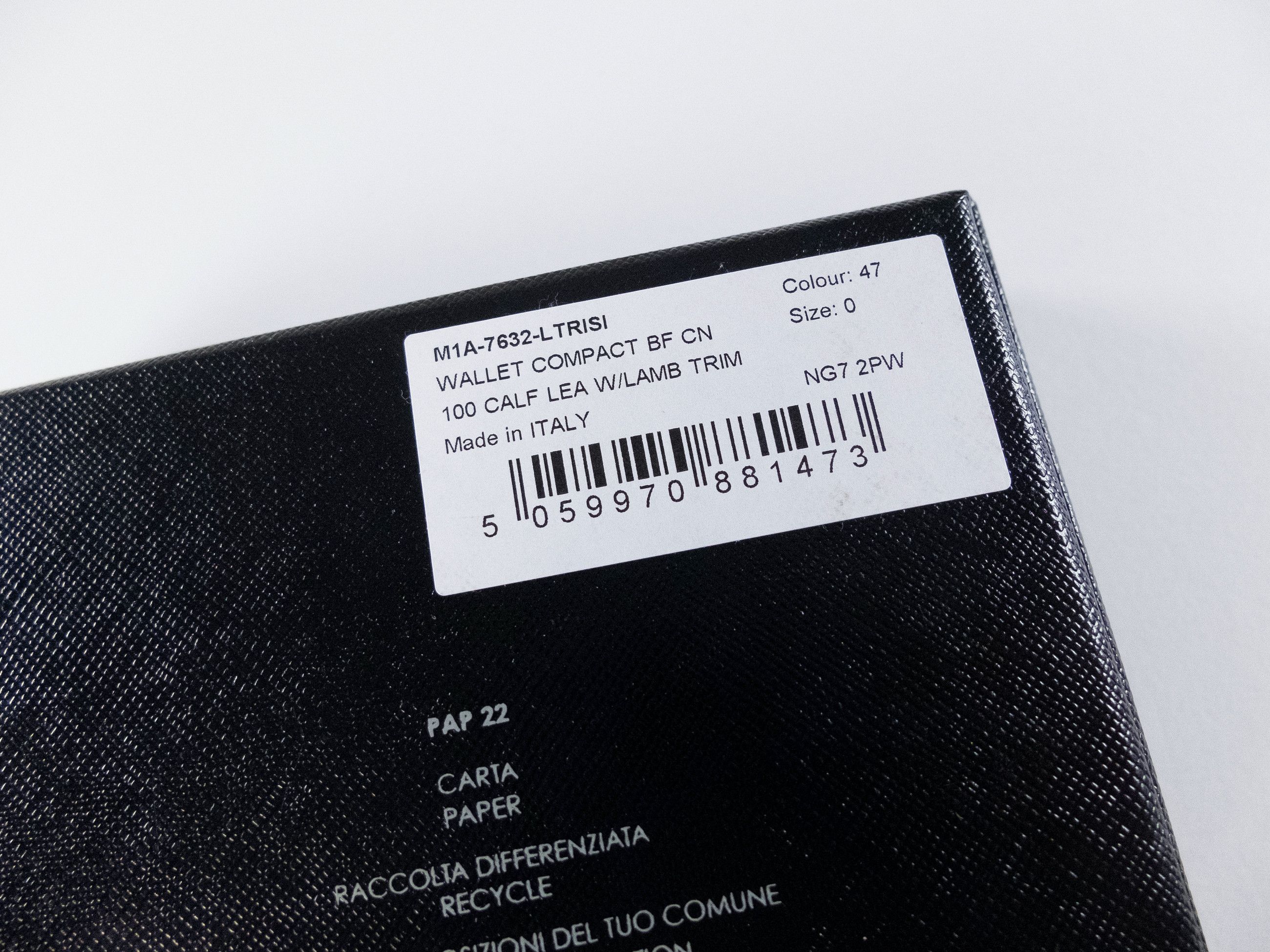 Paul Smith PAUL SMITH navy blue compact leather bifold wallet w stripe Size ONE SIZE - 12 Thumbnail