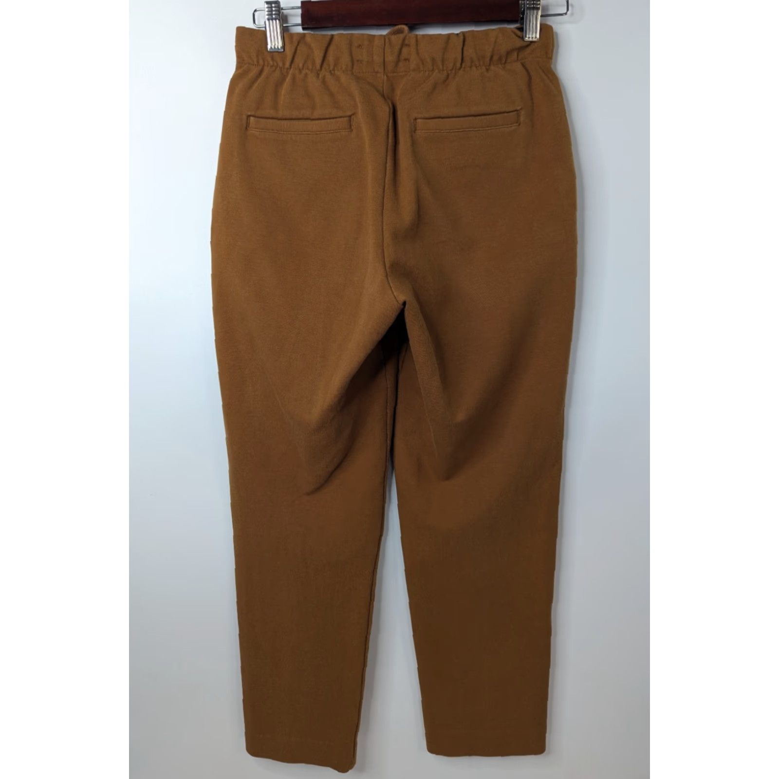 Everlane Everlane The Dream Pant Cotton Modal Stretch Pull-On Drawstring Brown Camel XS Pant Women Pull On Stretch Elastic Waist Ankle Casual 90s? Size 26" / US 2 / IT 38 - 4 Thumbnail
