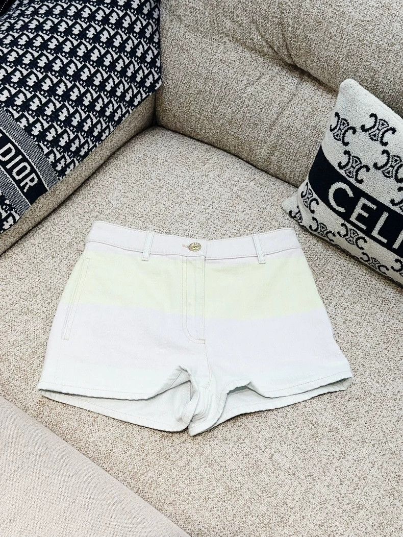 Chanel Beach series pink purple gradient shorts