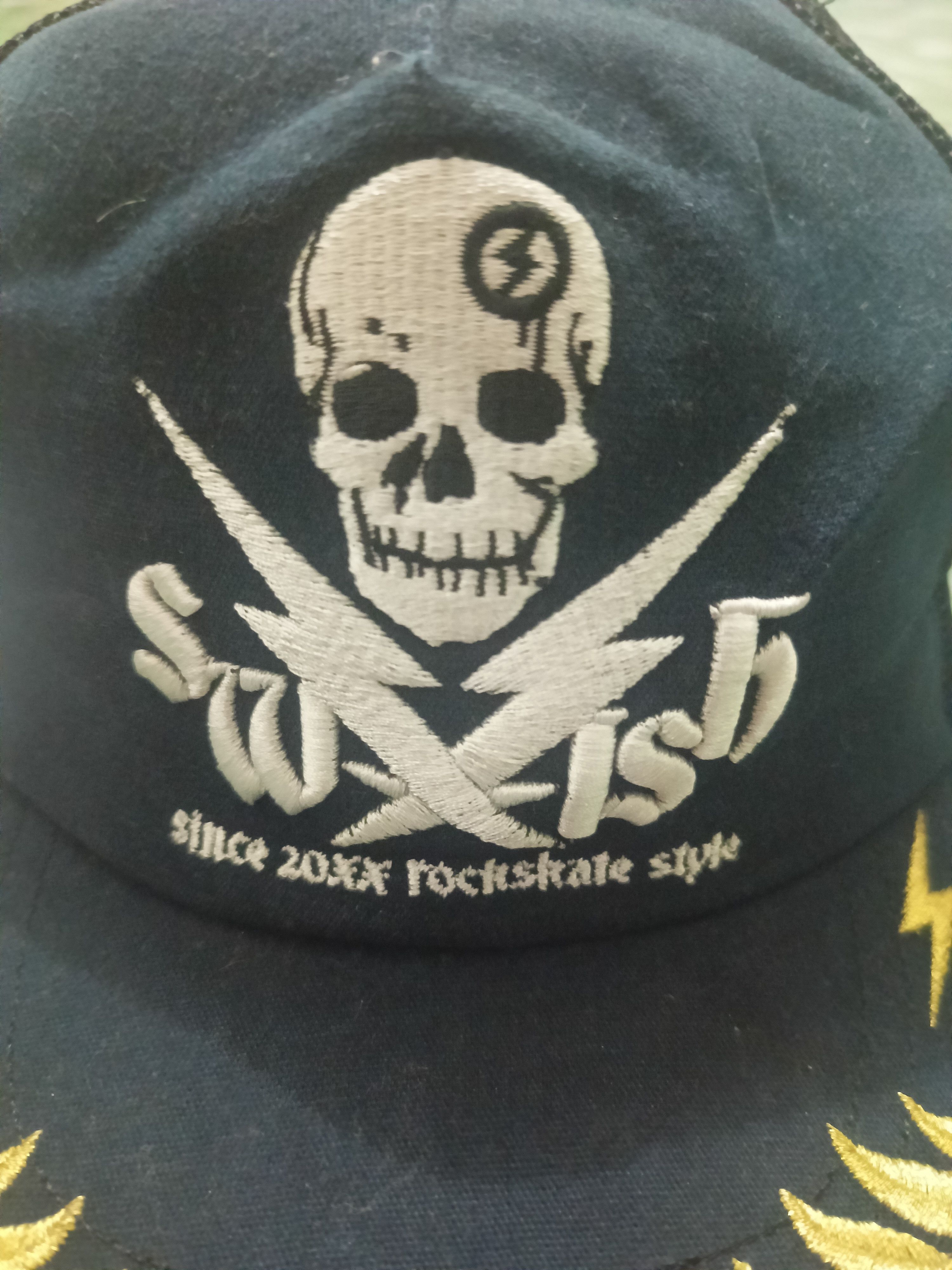Japanese Brand Swish Trucker Cap Rockskate style Skull Design Embroidery Size ONE SIZE - 3 Thumbnail