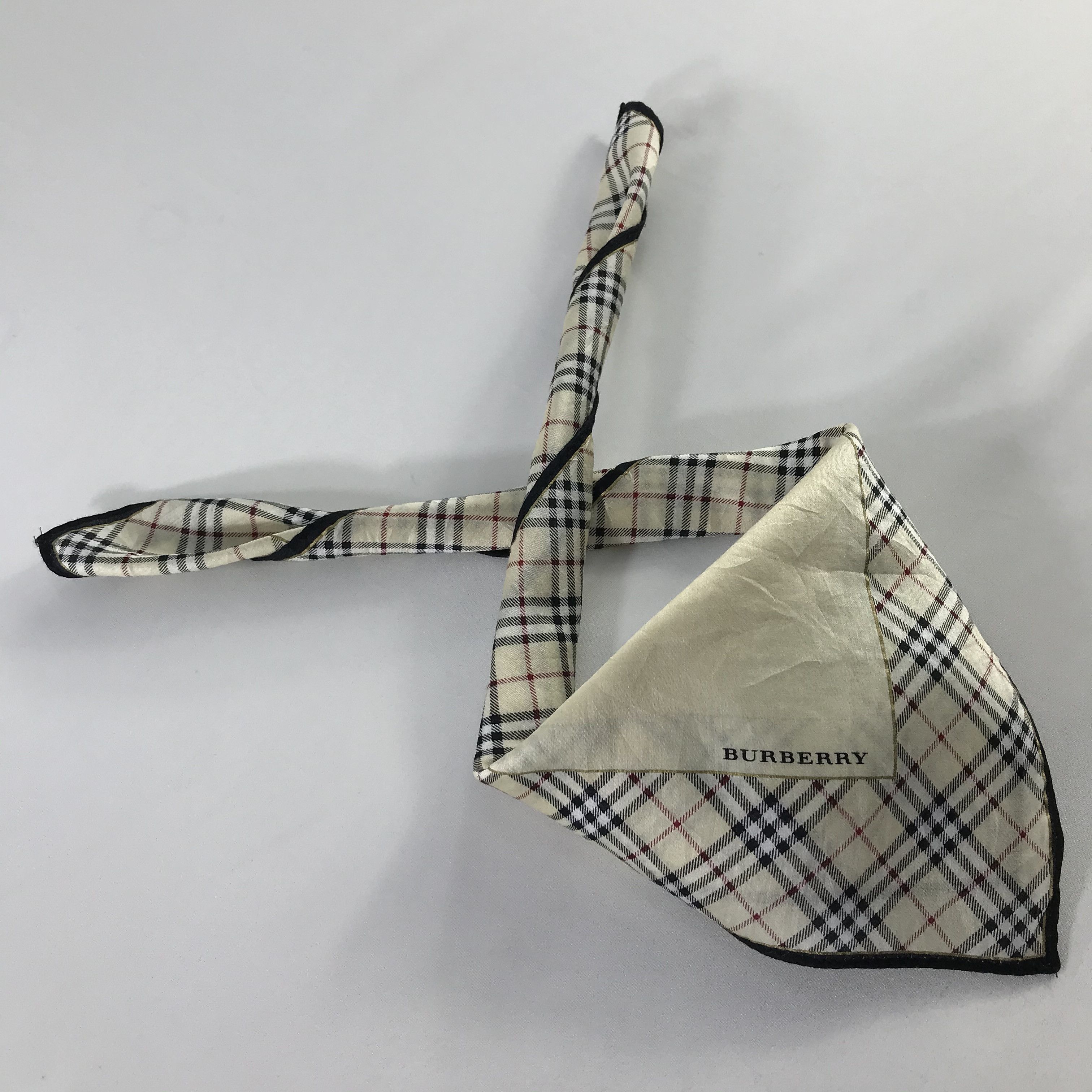 Burberry × Vintage Burberry Bandana / Handkerchief / Neckerchief - S543 Size ONE SIZE - 4 Thumbnail