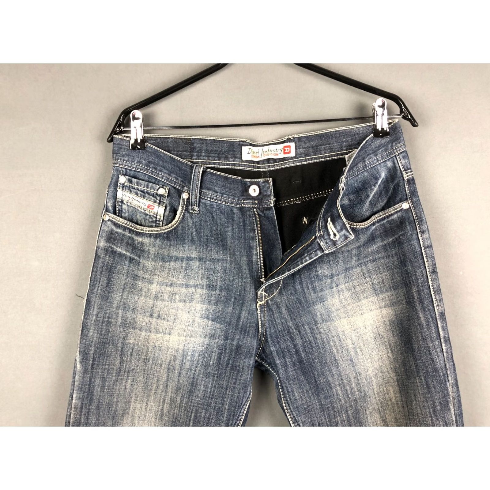 Diesel Diesel Jeans Regular Size 32 Blue Cotton Denim Zip Pockets Logo Patch Mens Jeans Shirt Size US 32 / EU 48 - 7 Thumbnail