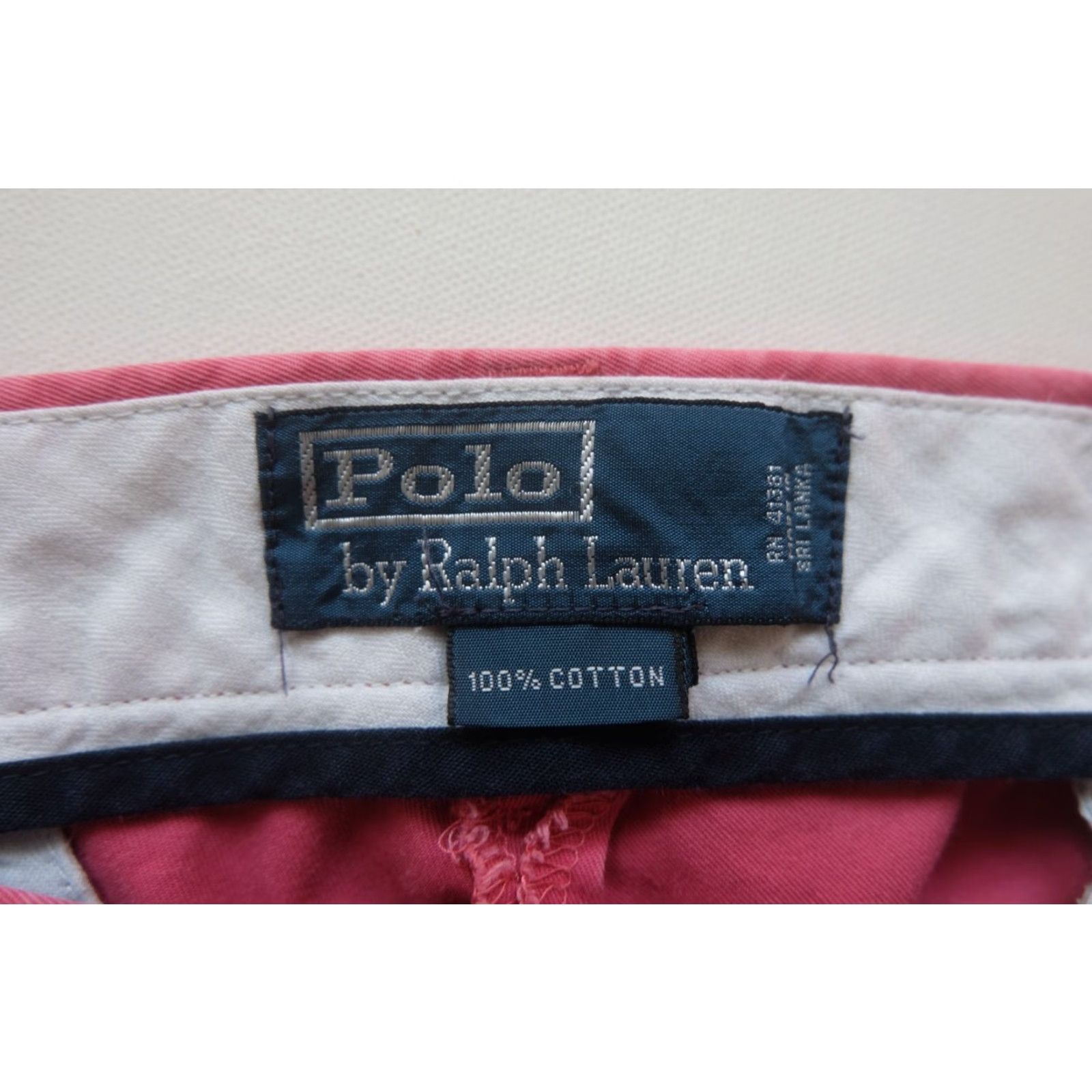 Polo Ralph Lauren VINTAGE Polo Ralph Lauren POLO VTG 90s Y2K RETRO 100% COTTON 10" SHORTS CLASSIC CHINO SZ 35 Men's Pink Cotton Chino Shorts 10" Inseam Slas?h Pocket Size US S / EU 44-46 / 1 - 5 Thumbnail