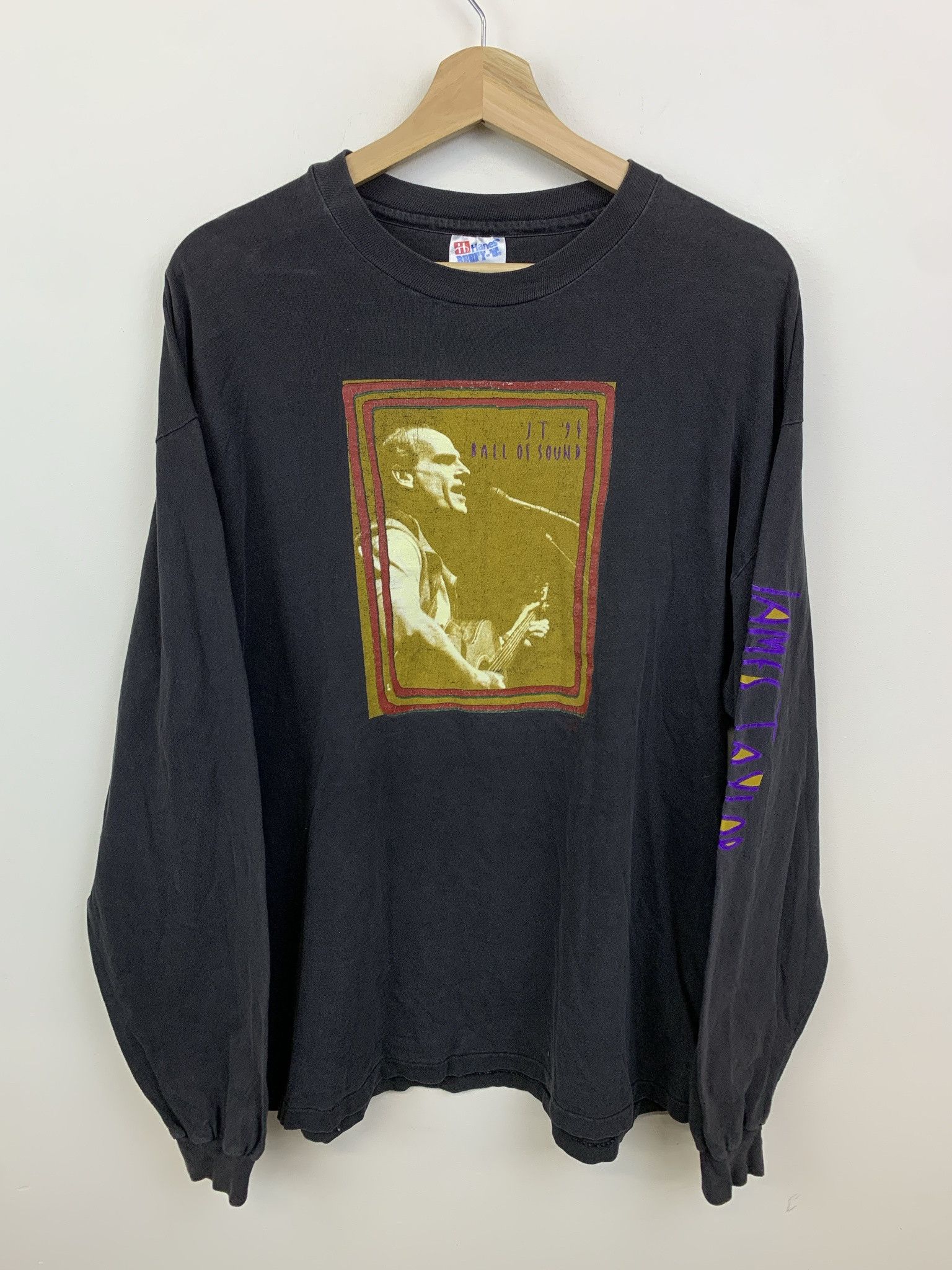 Vintage James Taylor 1994 Tour Single Stitch Longsleeve Tee Size XL