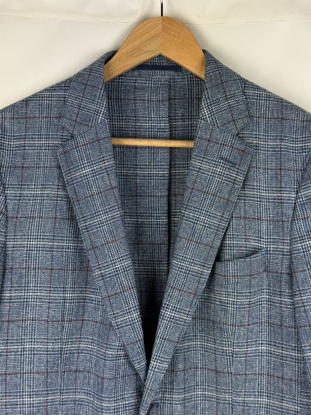 Hackett Hackett Cotton Linen Strch Pow CC Half Lined Blazer Jacket Size 40R - 8 Thumbnail