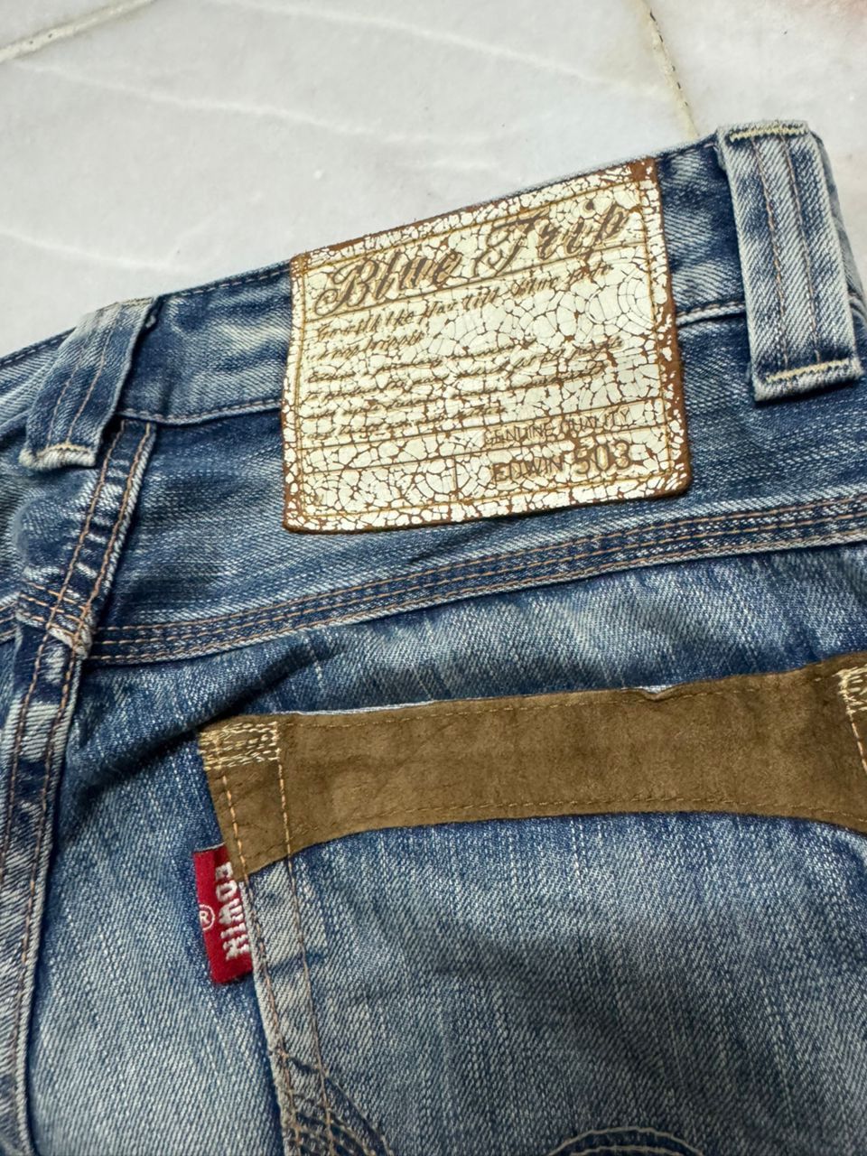 Edwin 💥Insane💥90s Style Edwin Blue Trip Rusty Mudwash Bushpants Size US 29 - 17 Thumbnail