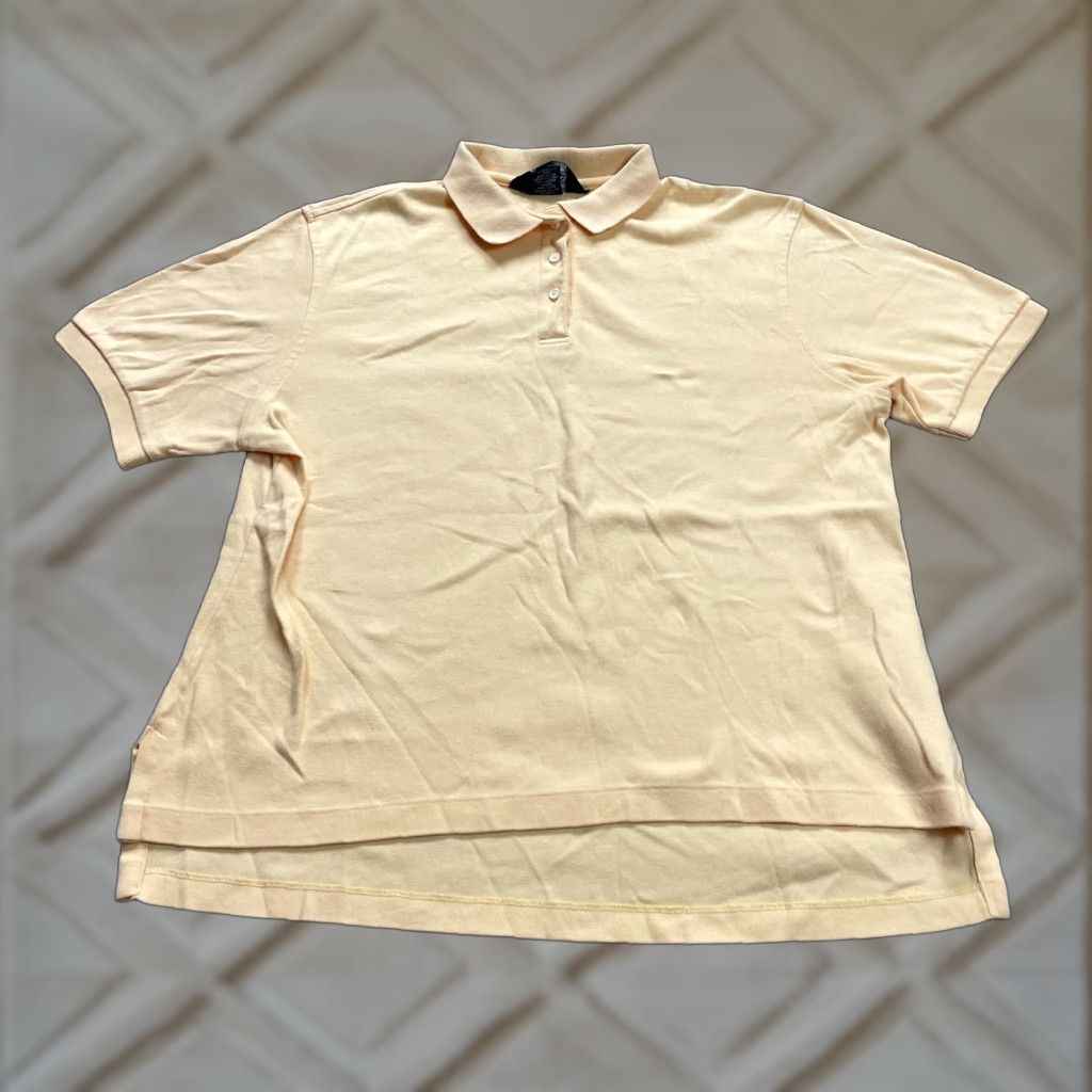 Lands' End VINTAGE Lands' End Polo Shirt Women Large Orange Cotton Short Sleeve Casual Mens Size L / US 10 / IT 46 - 1 Thumbnail