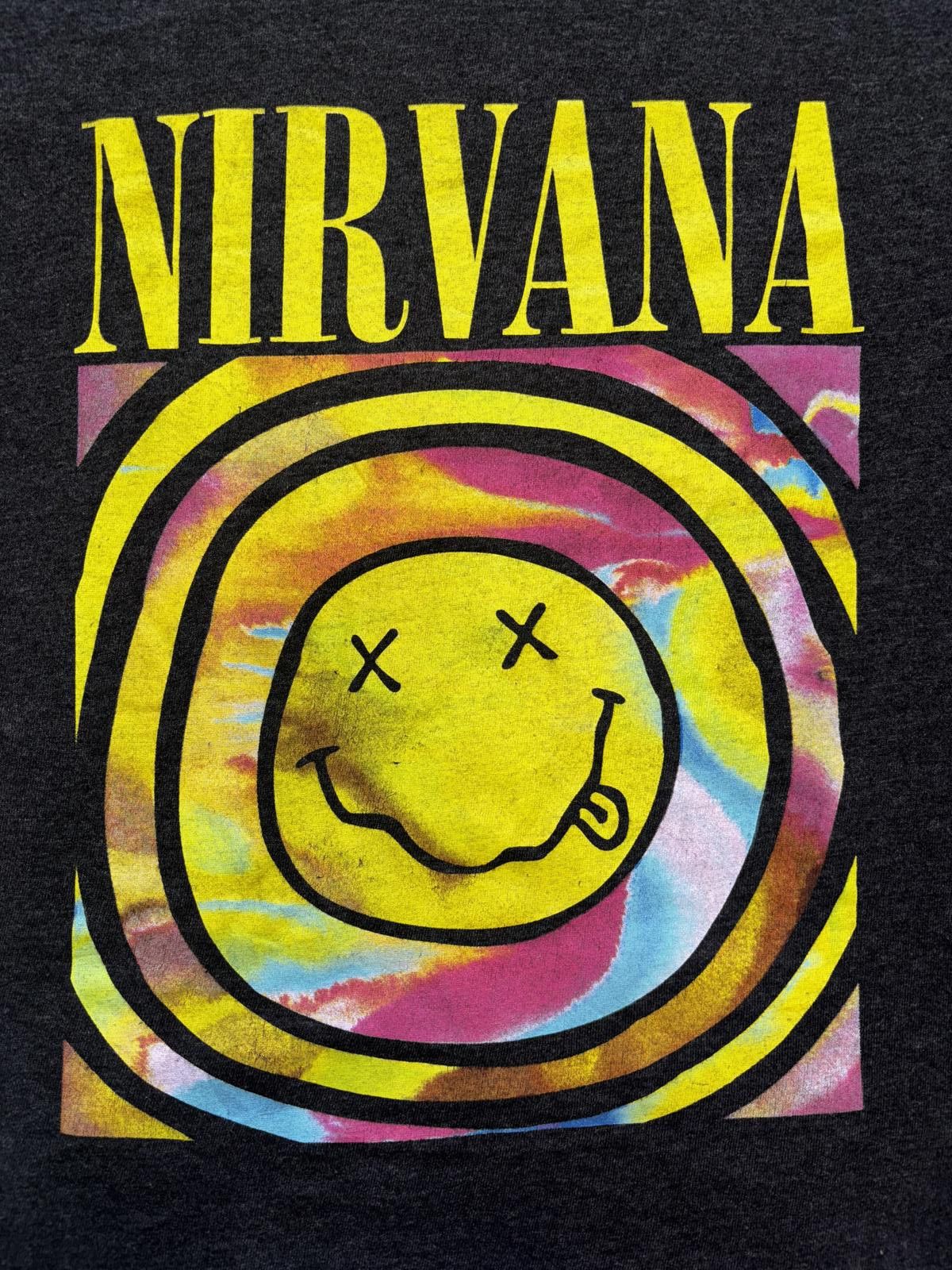Nirvana Retro Nirvana Smiley Face Graphic Tee - Unisex T-Shirt small Size US S / EU 44-46 / 1 - 2 Thumbnail
