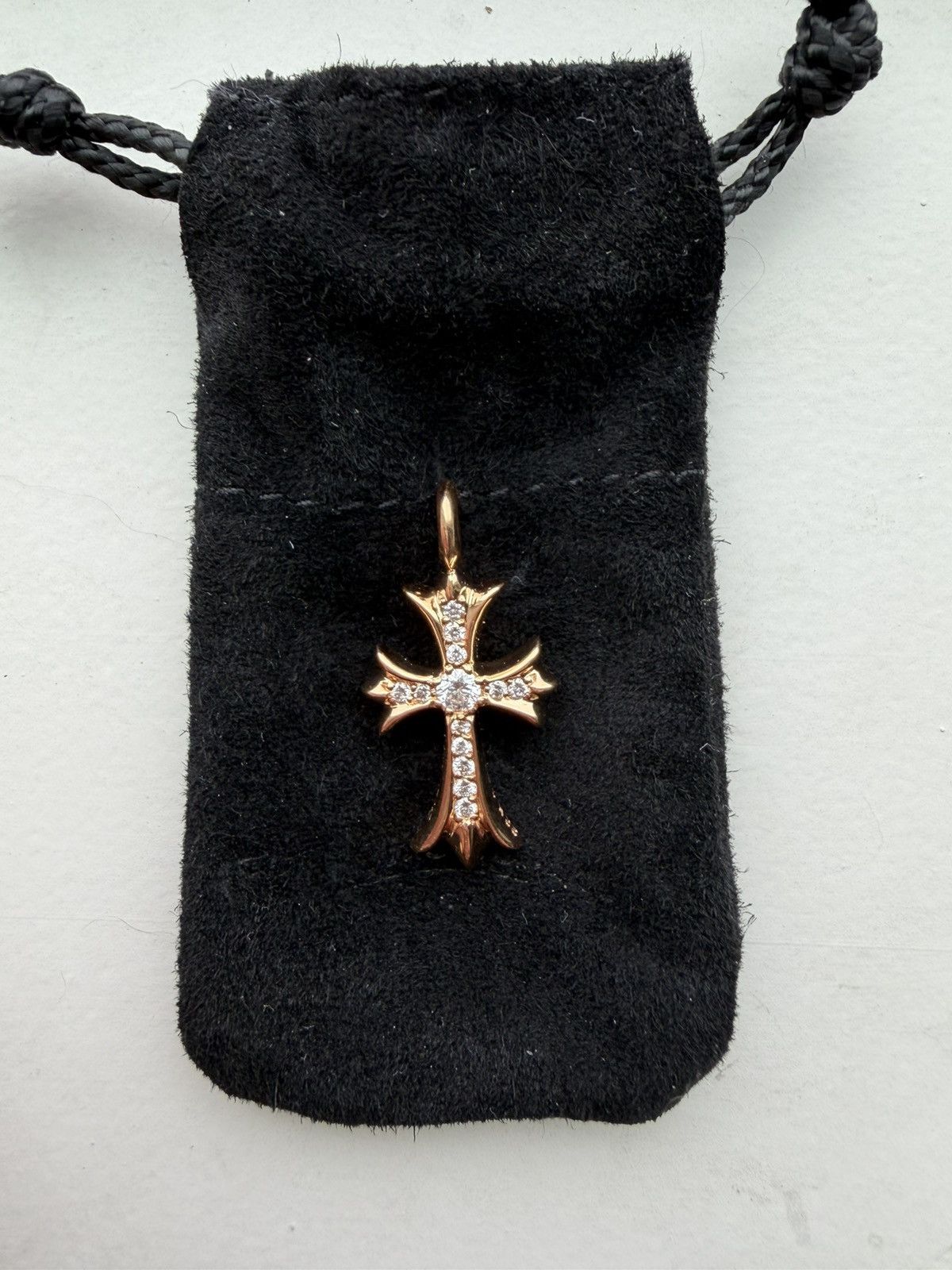 Chrome Hearts Chrome Hearts 22k Tiny Cross Diamond Pendant Size ONE SIZE - 5 Thumbnail