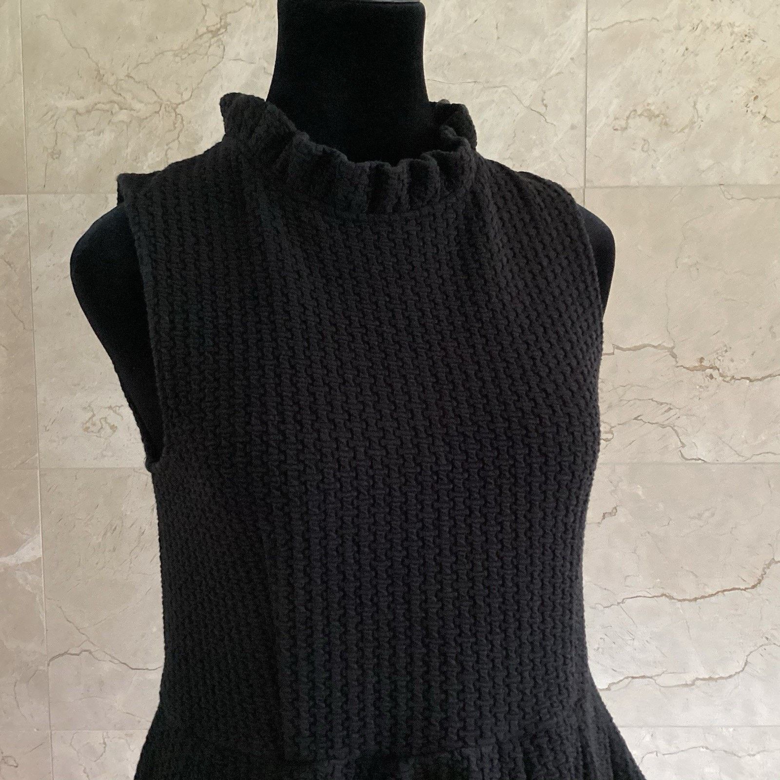 Ganni GANNI Pinnacle Mini Dress Medium Black Sleeveless Twee Size M / US 6-8 / IT 42-44 - 12 Thumbnail