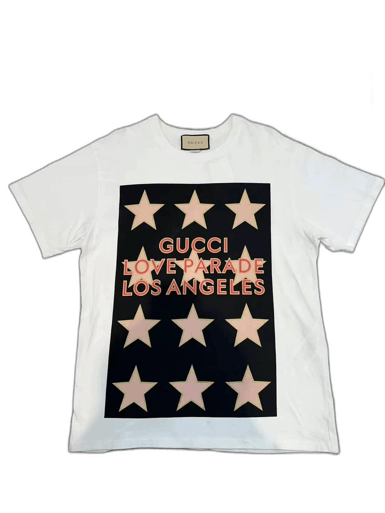 Gucci Gucci Star Letter Print Short Sleeve Size US L / EU 52-54 / 3 - 1 Thumbnail