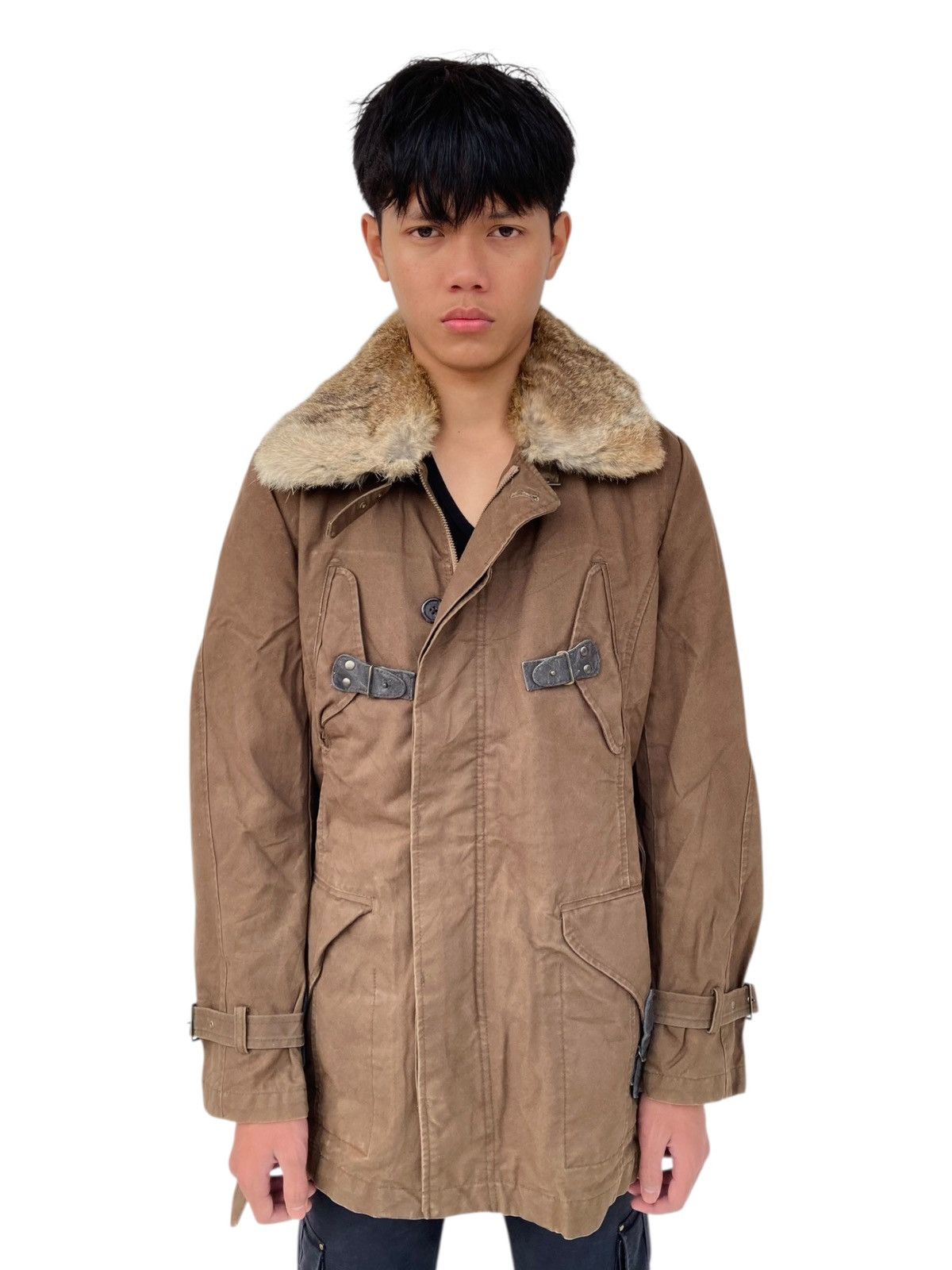 If Six Was Nine 2005 PPFM - Trim Fur Canvas Coat Jacket Size US L / EU 52-54 / 3 - 2 Thumbnail