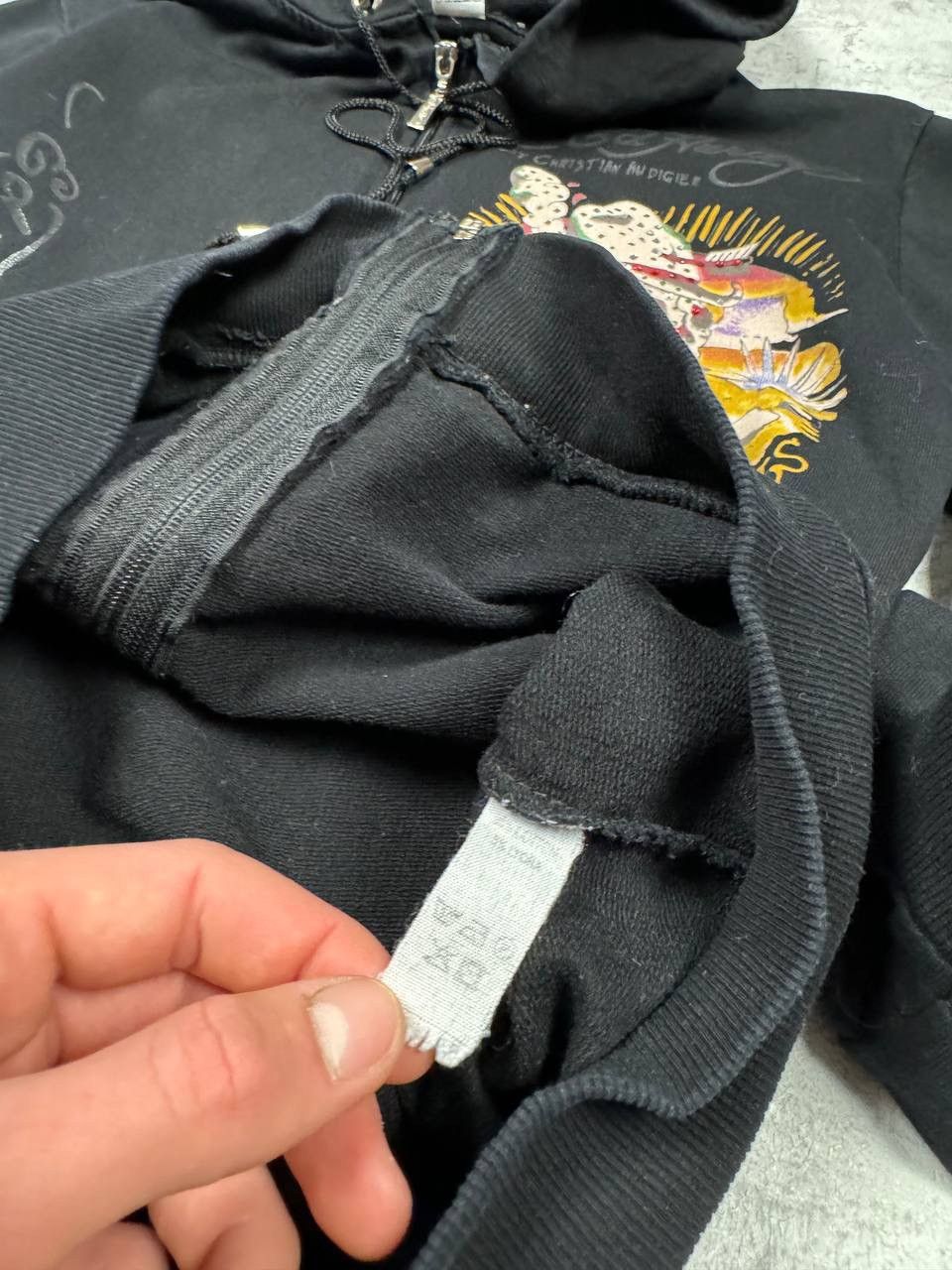 Ed Hardy Vintage Y2k Ed Hardy Dangerous Skull Black Zip Hoodie Size M / US 6-8 / IT 42-44 - 13 Thumbnail