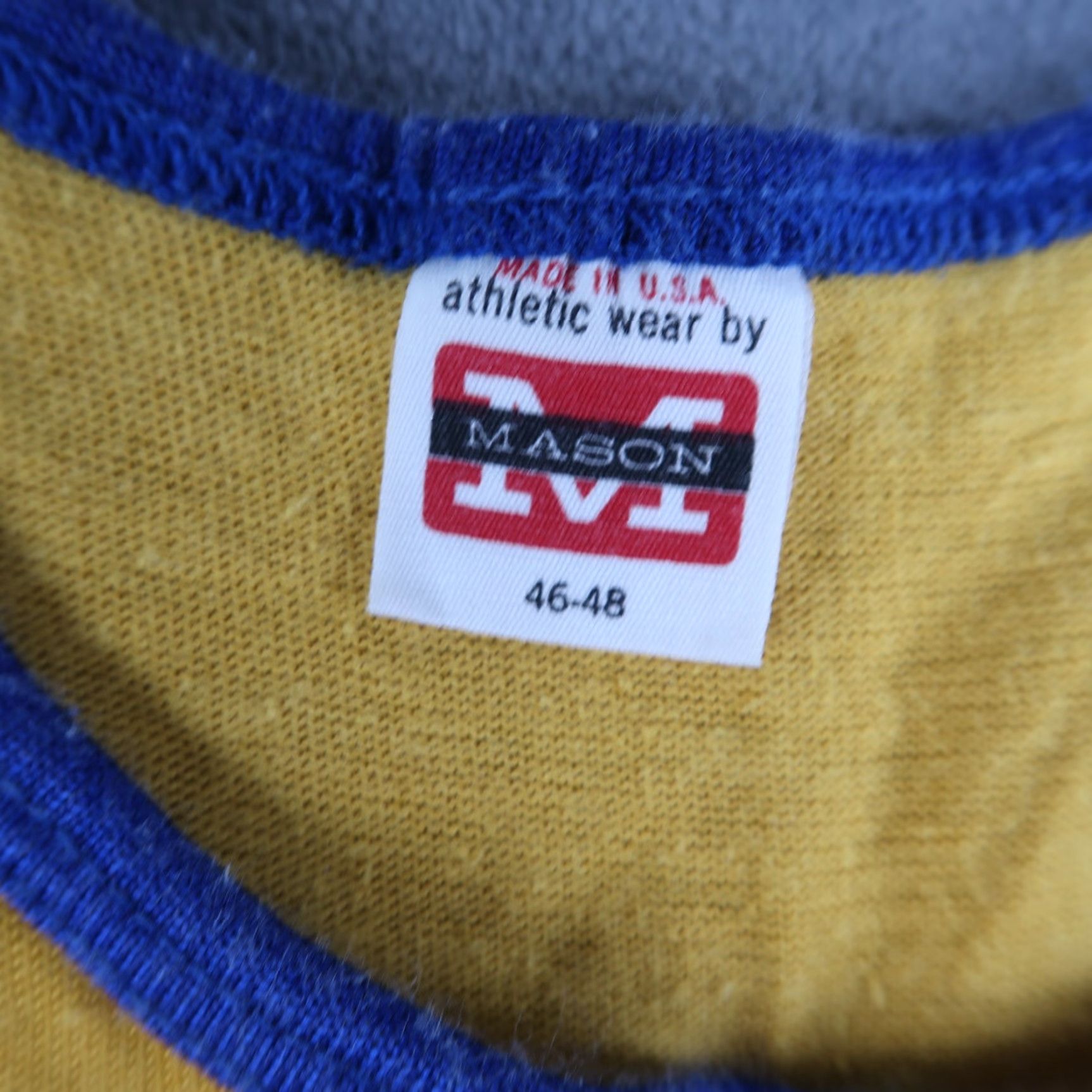 Mason's VINTAGE Mason Basketball Jersey XL Yellow Lincoln Furniture 60s 70s Size US XL / EU 56 / 4 - 4 Thumbnail