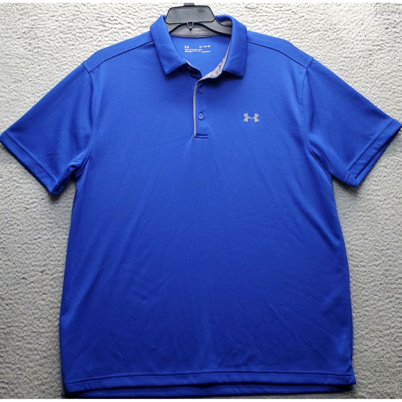 Under Armour Under Armour Polo Shirt Men XL Blue Loose Fit HeatGear Short Sleeve Slit Popover Polo XL Men Blue Size US XL / EU 56 / 4 - 2 Thumbnail