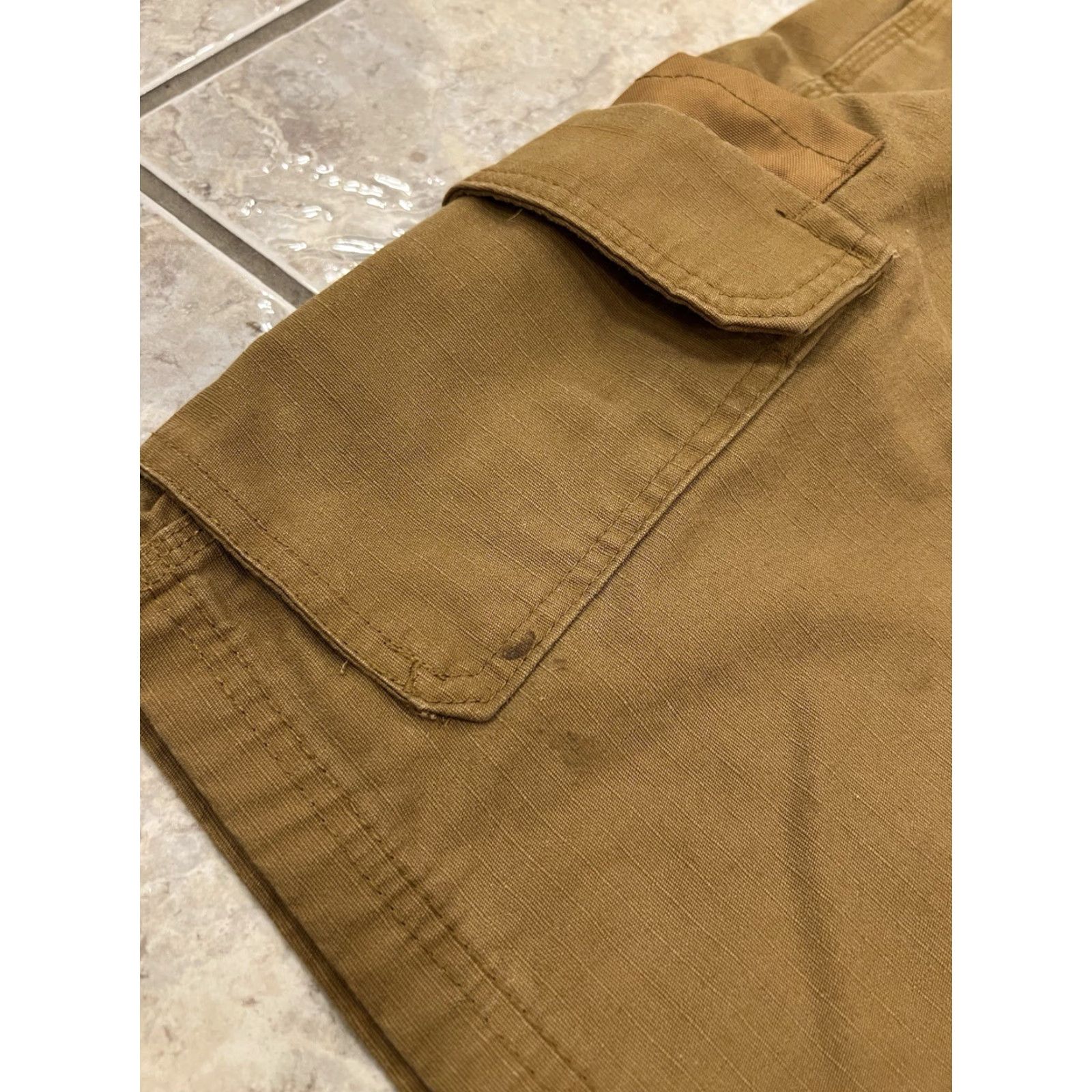 Dickies Dickies Cargo Shorts Mens 42 Relaxed Fit Canvas Brown 11" Inseam Cargo Pocket Workwear 90s Y2K Vintage: No Size US 42 / EU 58 - 7 Thumbnail
