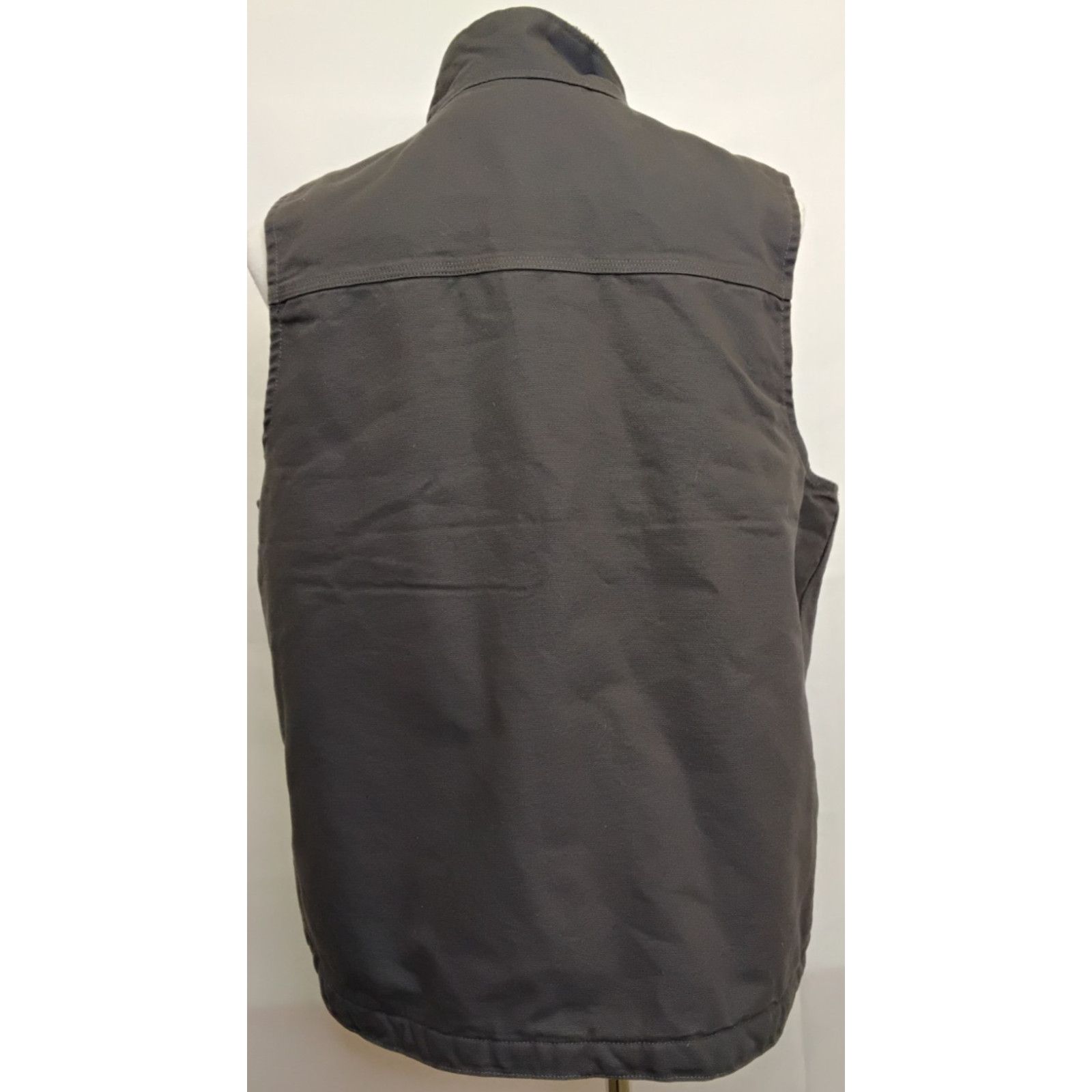 Carhartt Carhartt Canvas Duck Fleece Lined Vest Men's L Gray NWT Size US L / EU 52-54 / 3 - 3 Thumbnail
