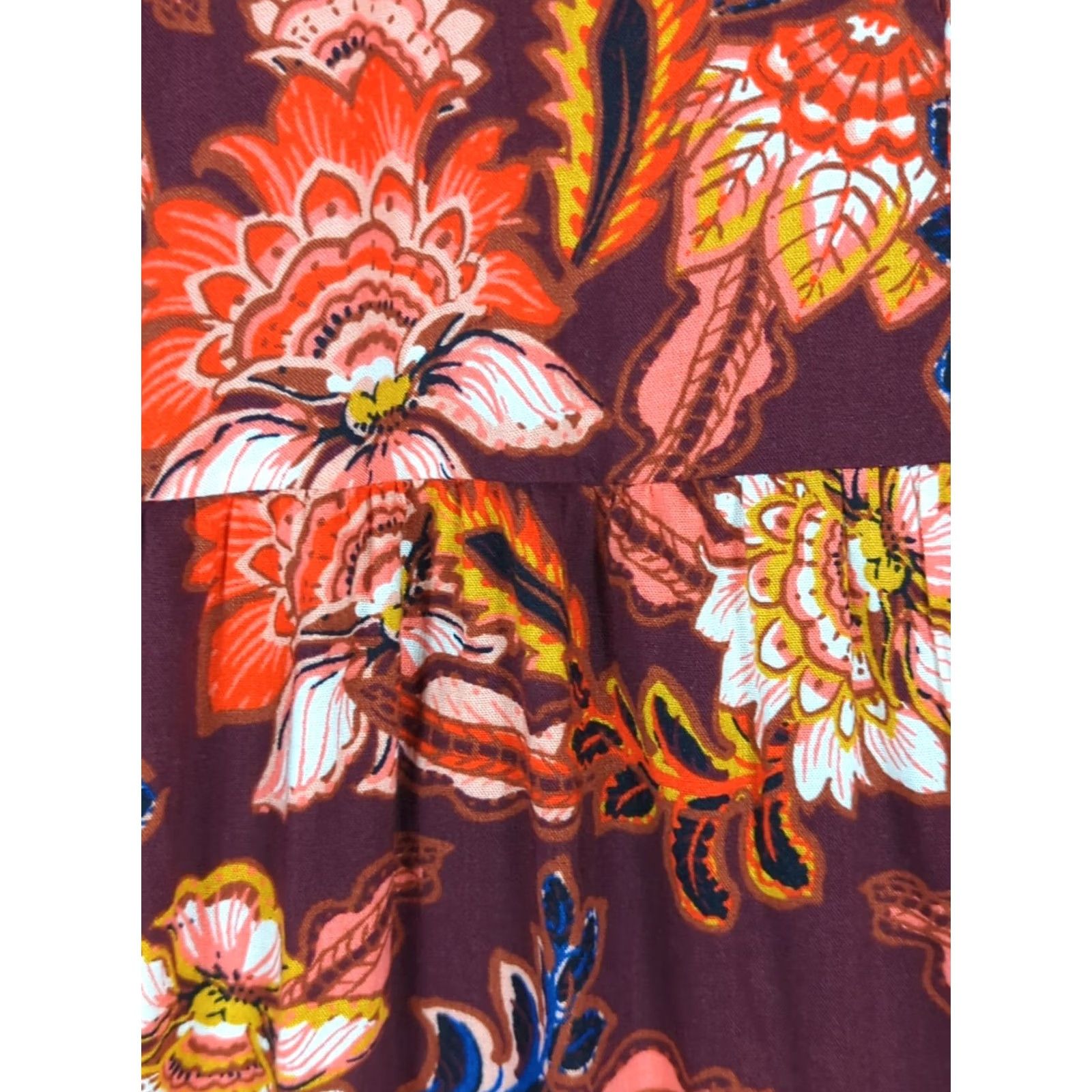 Old Navy Old Navy Dress Womens M Multicolor Floral Print Flutter Sleeve Tiered BOHO Size M / US 6-8 / IT 42-44 - 2 Thumbnail