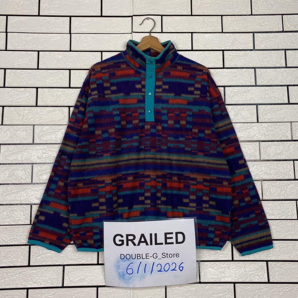 Japanese Brand 📌City Guy Club Fleece Navajo Jacket Native Aztec Design Size US L / EU 52-54 / 3 - 1 Thumbnail