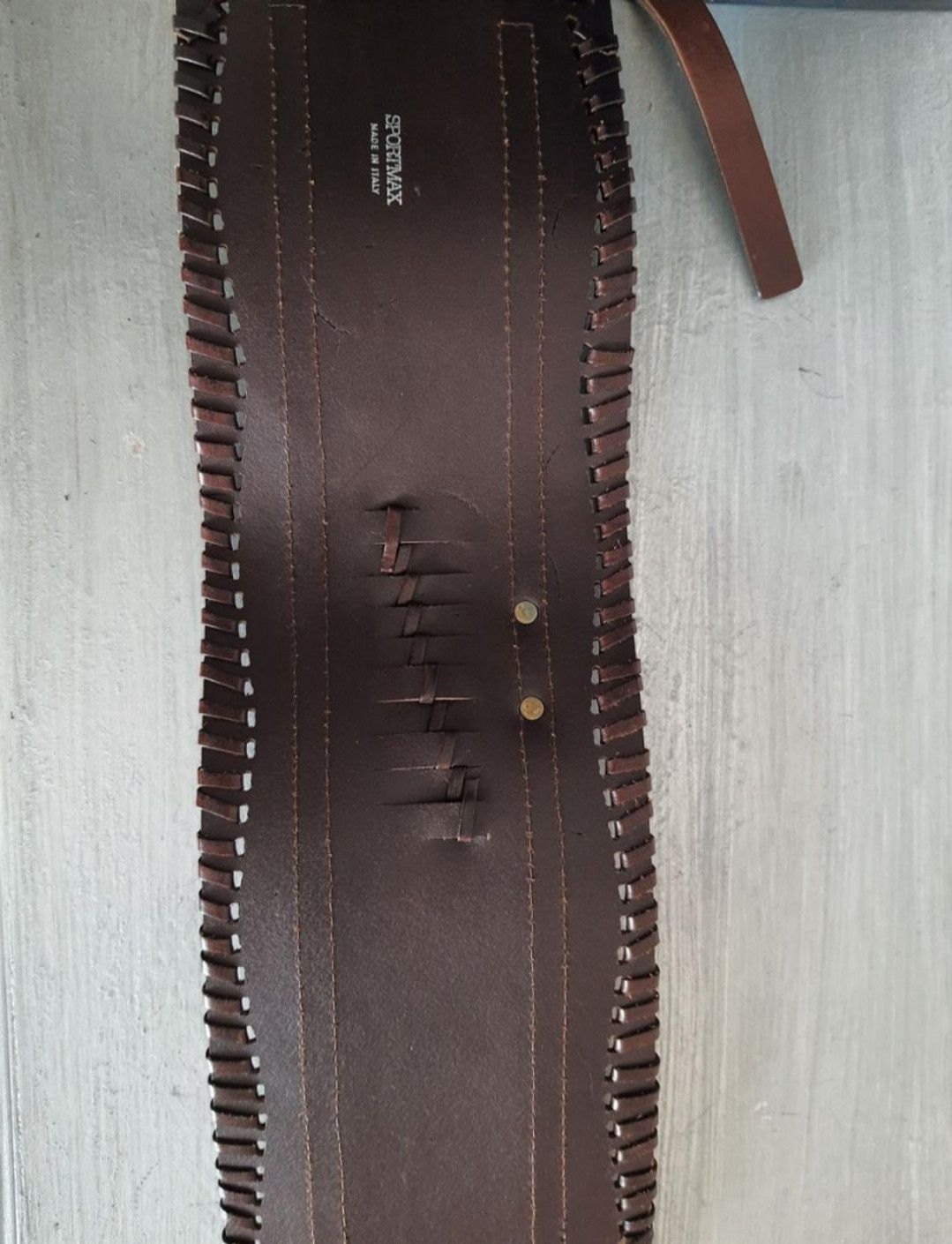 Sportmax Sportmax Leather and Suede Wide Belt Size ONE SIZE - 7 Thumbnail
