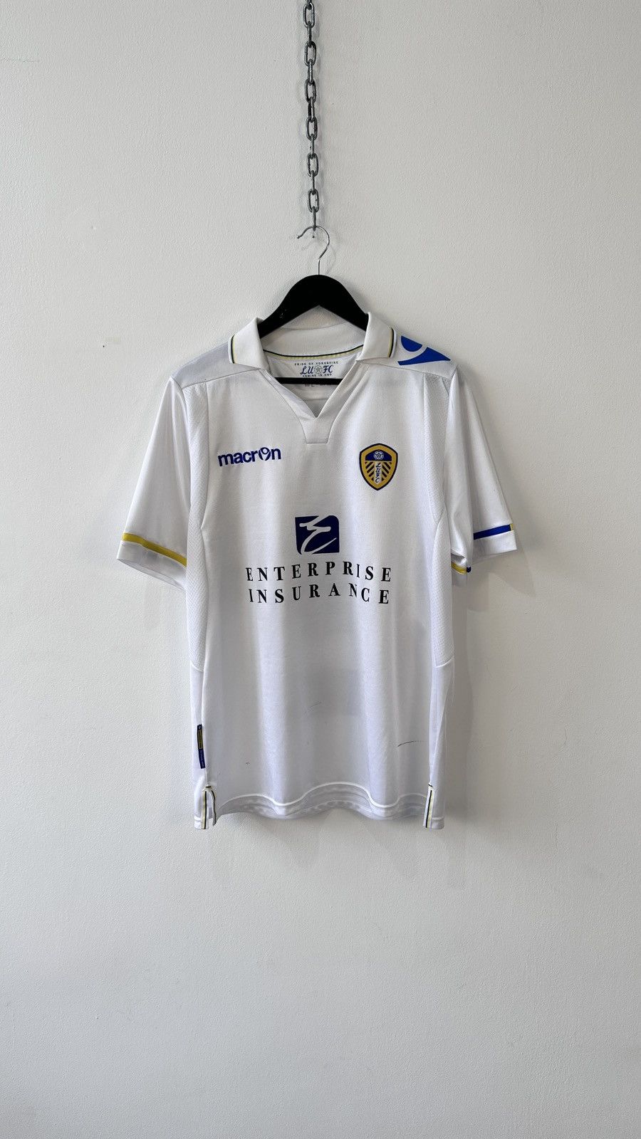 Macron Leeds United 2013-14 Home Football Shirt Macron Jersey Size US L / EU 52-54 / 3 - 1 Thumbnail