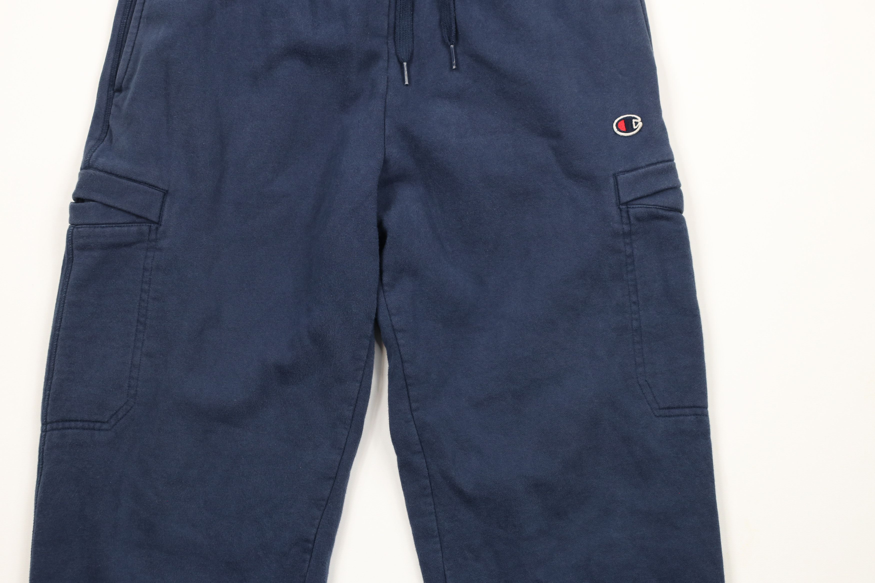Champion × Vintage Vintage Champion Classic Logo Cargo Sweatpants Navy Blue Size US 34 / EU 50 - 3 Thumbnail