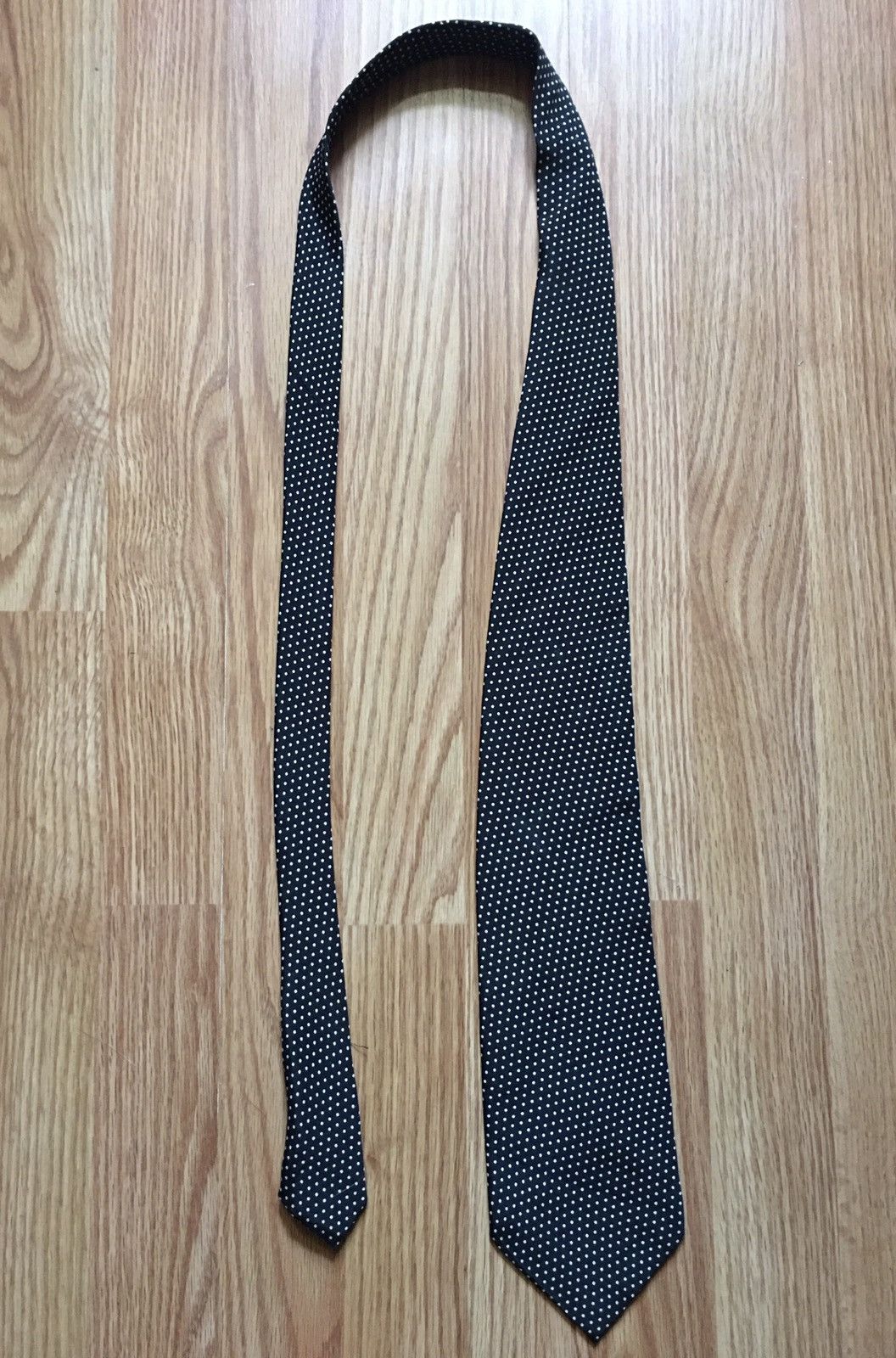 Valentino × Vintage VALENTINO Cravatte Black White Polka Dots Silk Mens Tie Size ONE SIZE - 6 Thumbnail