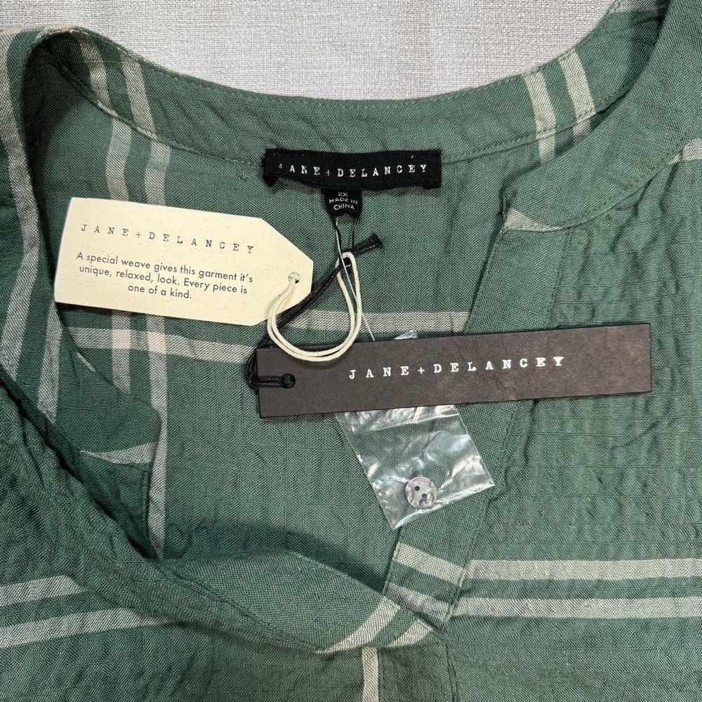 Other NWT New Jane and Delancey Textured Rayon Plaid Long Sleeve Size XXL / US 16-18 / IT 52-54 - 7 Thumbnail