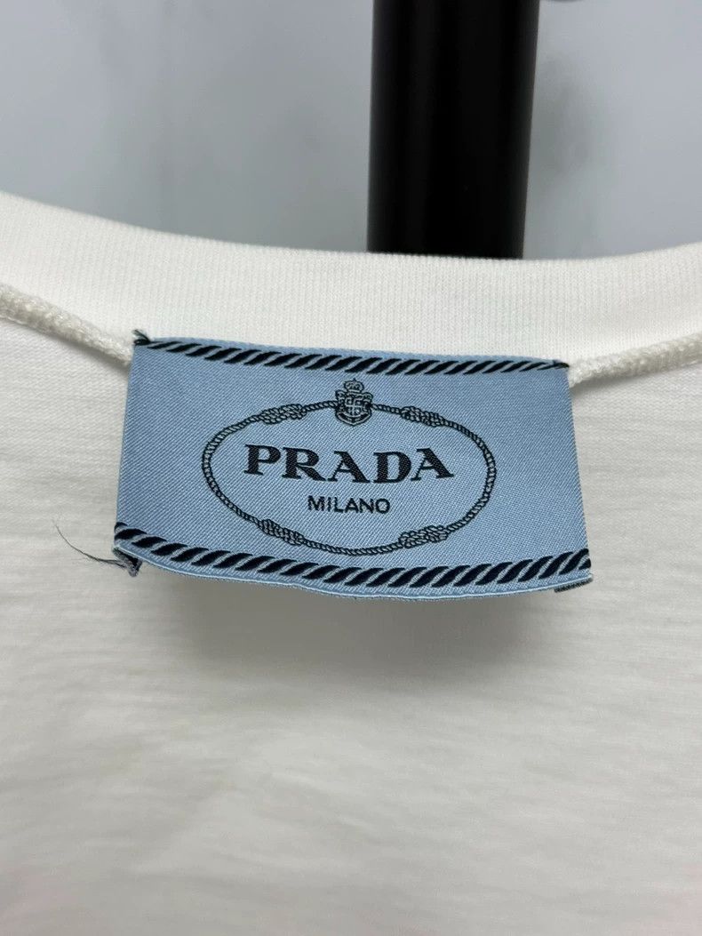 Prada Prada Triangle logo bob tie white dress Size M / US 6-8 / IT 42-44 - 2 Thumbnail