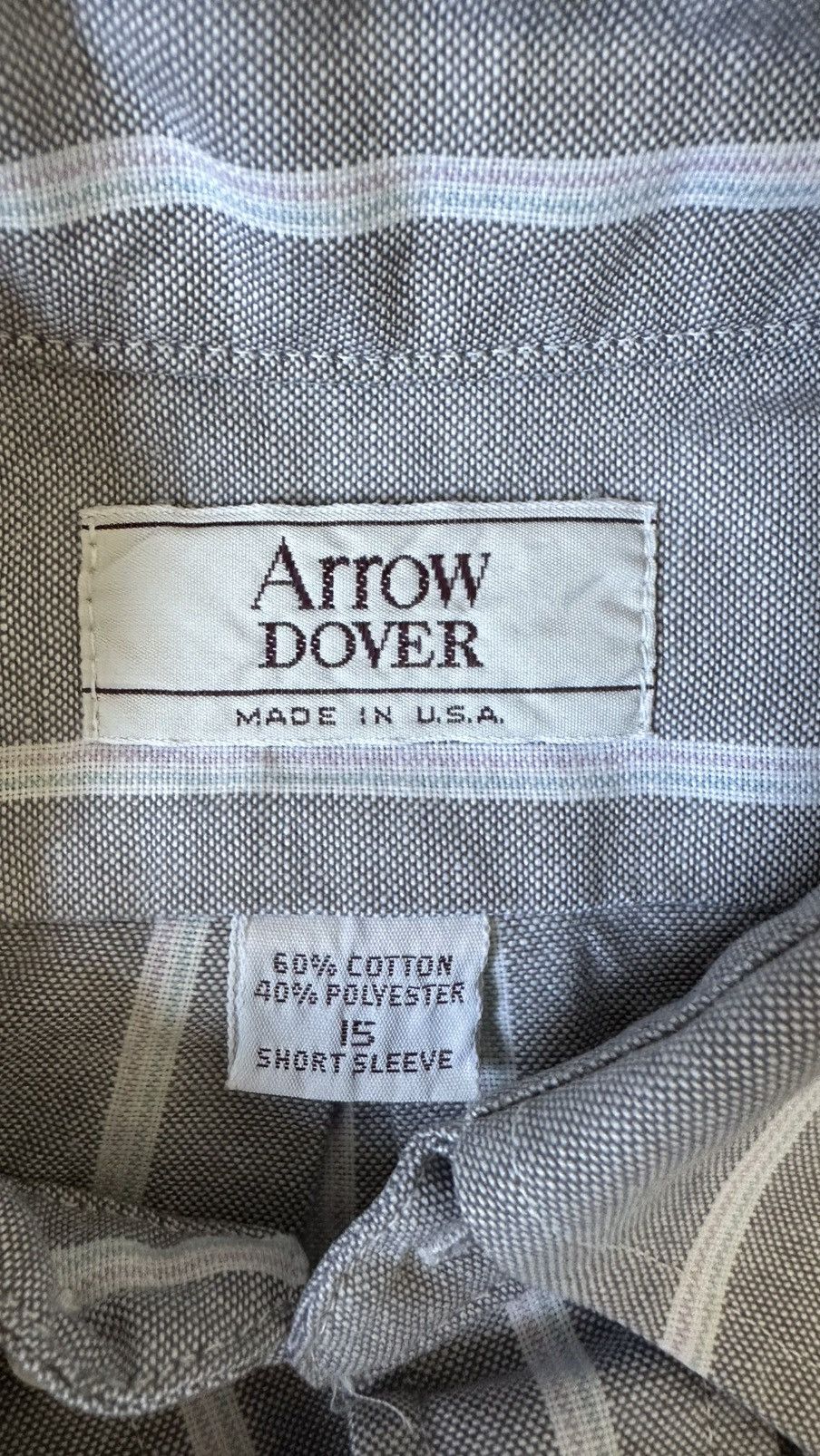 Other VINTAGE ARROW DOVER MADE IN USA STRIPES SHIRT Size US M / EU 48-50 / 2 - 6 Thumbnail