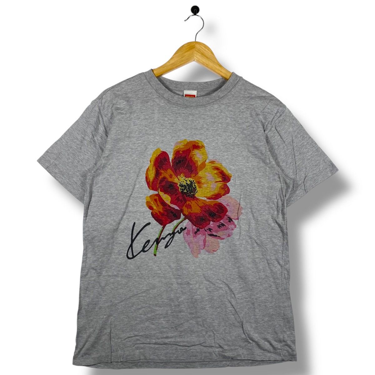 Kenzo × Vintage Vintage 90's KENZO Flowers Graphic Tee Shirt One Size Fits Size US M / EU 48-50 / 2 - 1 Thumbnail
