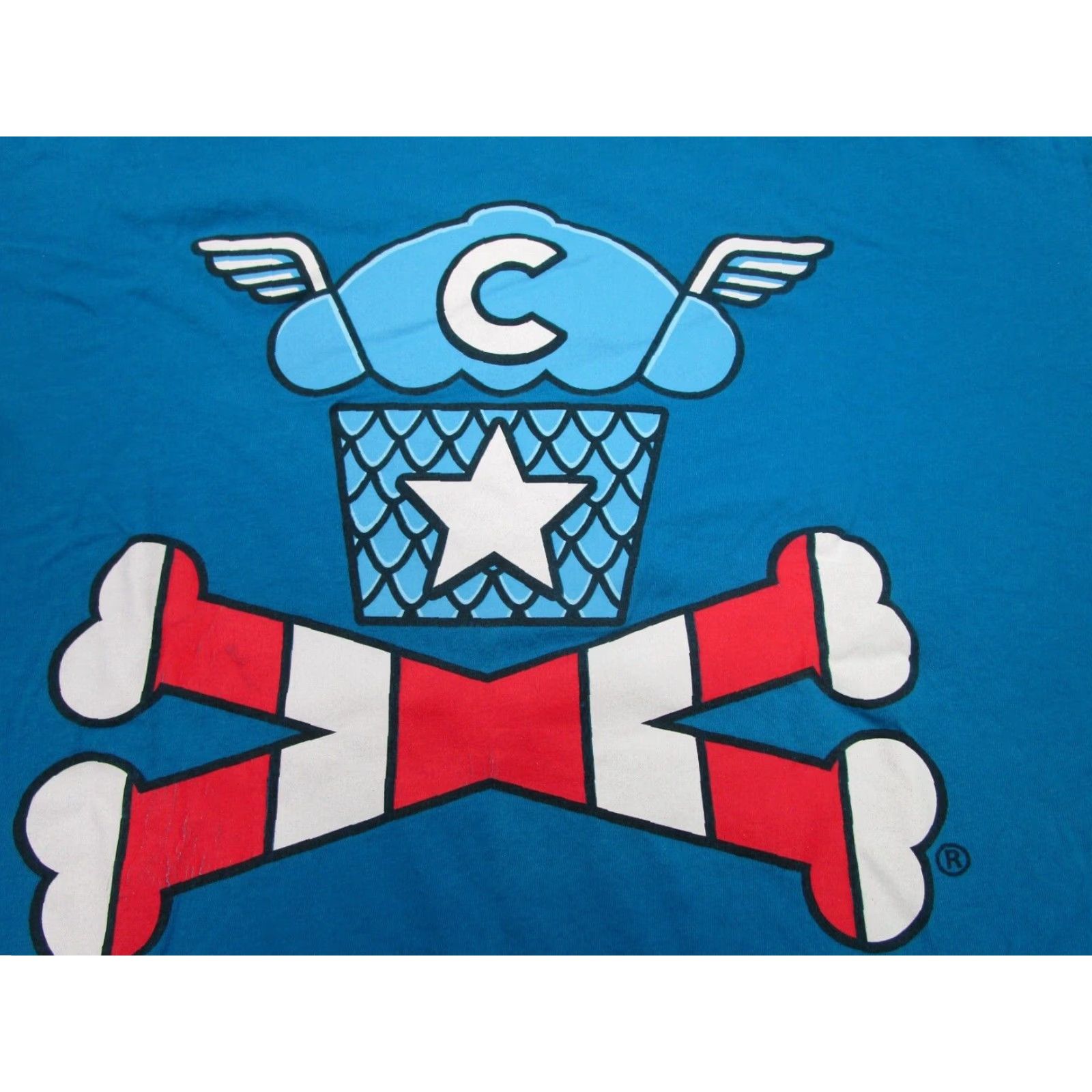 Johnny Cupcakes Johnny Cupcakes Captain America USA Mens Blue Short Sleeve T-Shirt Medium Size US M / EU 48-50 / 2 - 3 Thumbnail