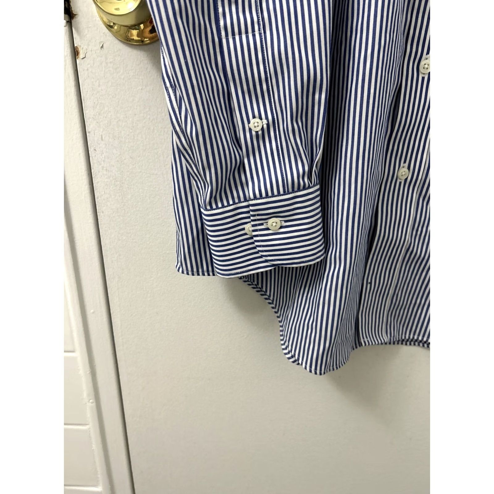Ralph Lauren Lauren Ralph Lauren Shirt Men 16.5 Blue White Striped Classic Fit Non Iron L/S Size US XL / EU 56 / 4 - 7 Thumbnail